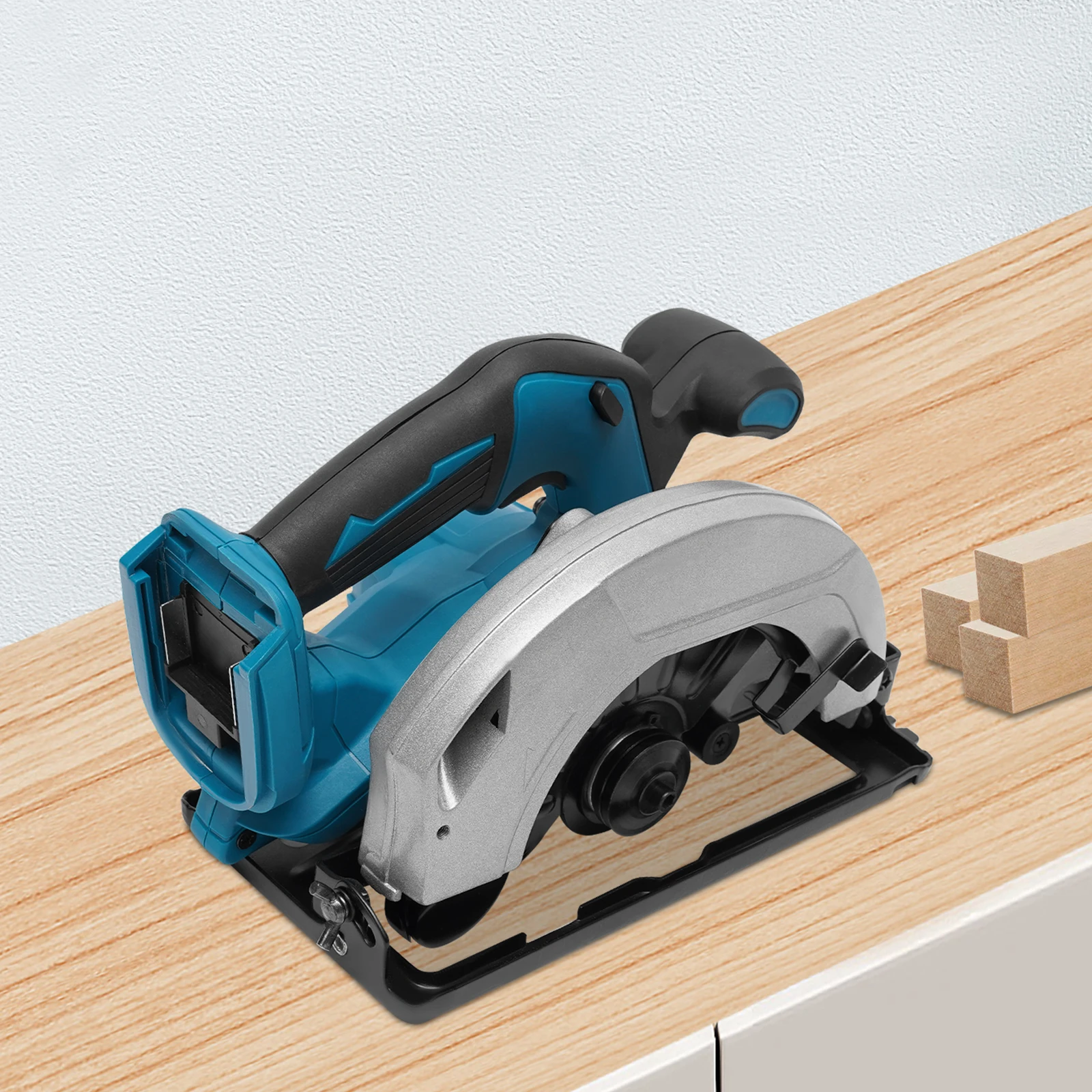 750W Cordless Electric Circular Saw 90mm Saw Blade Adjustable Angle Cutting Woodworking for Small Renovation, Carpentry, DIY