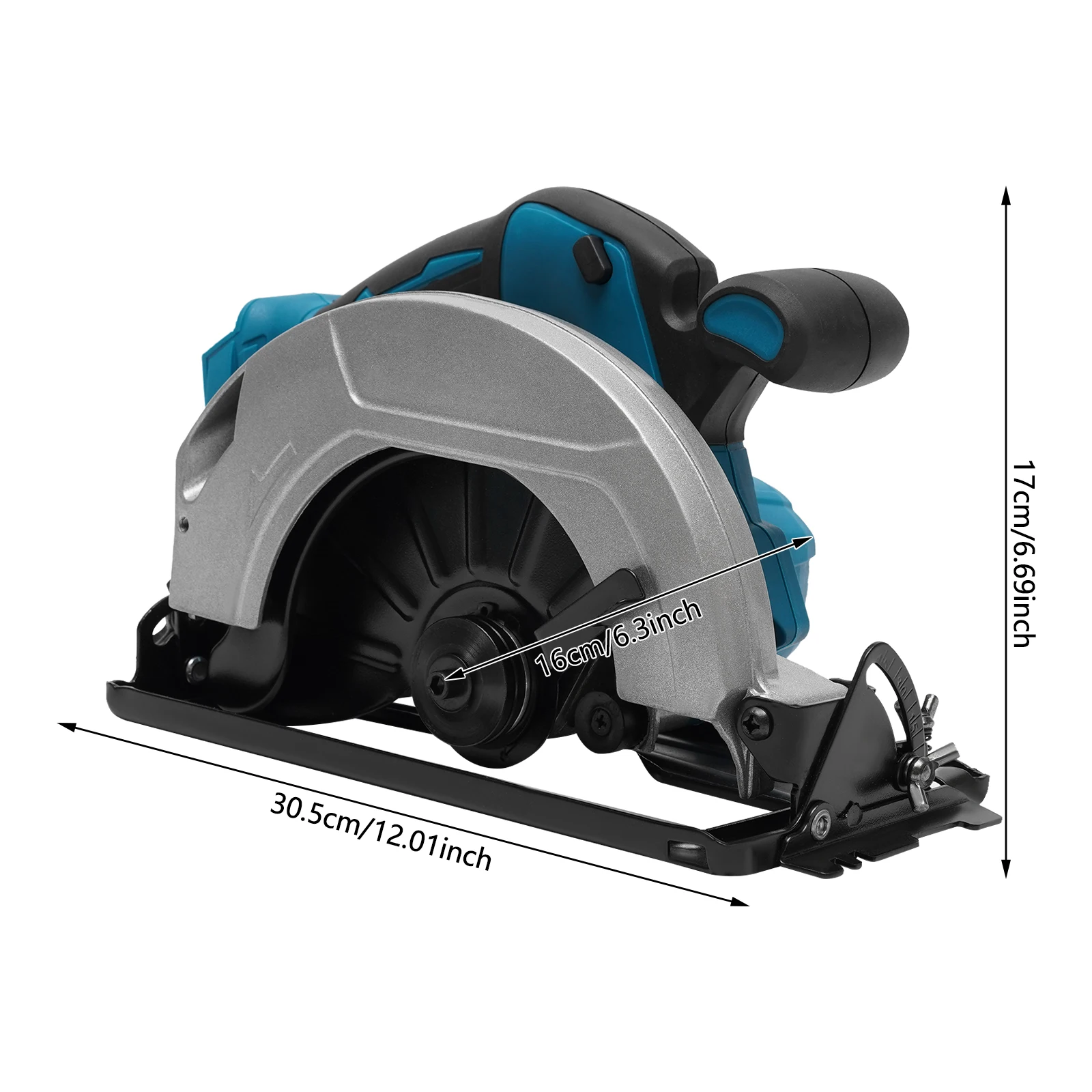 750W Cordless Electric Circular Saw 90mm Saw Blade Adjustable Angle Cutting Woodworking for Small Renovation, Carpentry, DIY