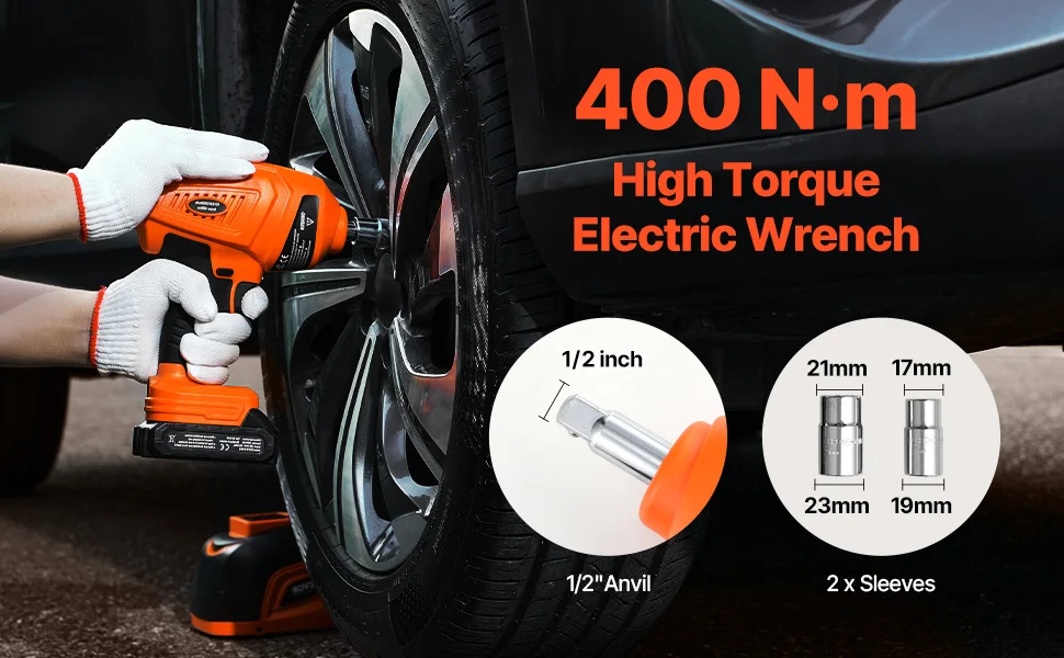 SucceBuy Electric Car Jack 5T Electric Scissor Jack with Electric Impact Wrench & LED Light & Remote Control for Sedan SUV Truck