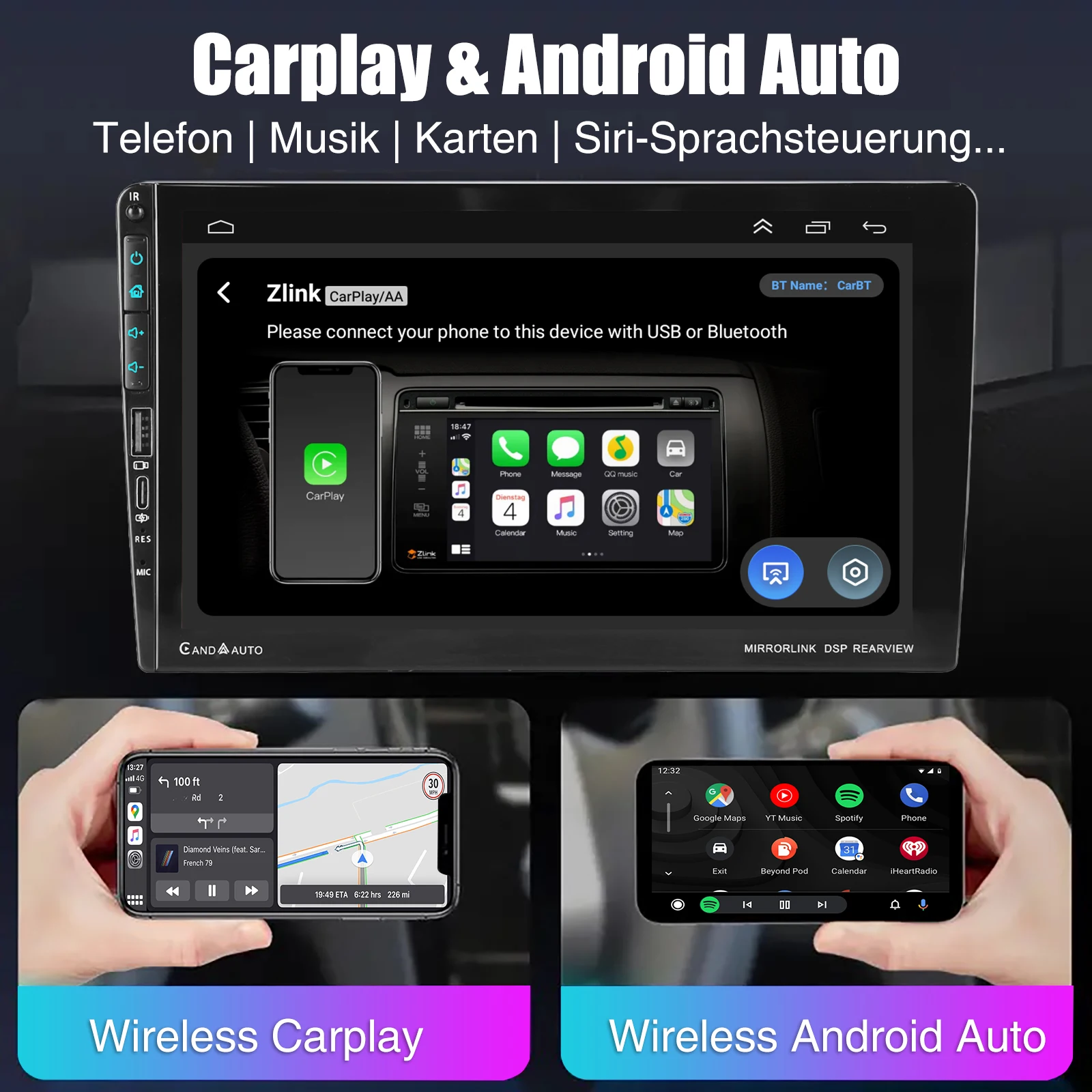 ESSGOO 4+64G Carplay Android Auto Car Radio For BMW 5Series E39 X5 E53 Android 13 9inch GPS NAV RDS BT WiFi With USB Dual Type-C