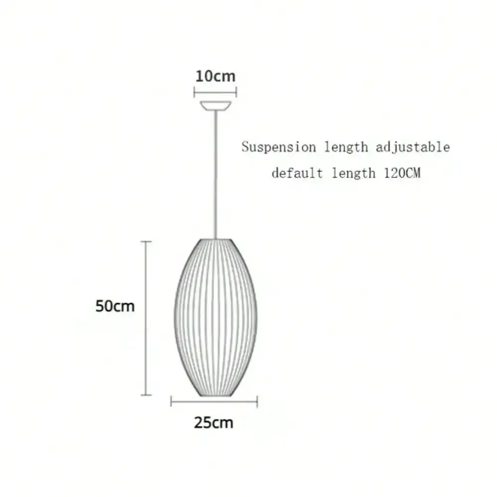 Nordic Silk LED Pendant Lamp - Living/Dining/Hotel/Restaurant Light - Designer Home Decor, Factory Direct (No Bulb)