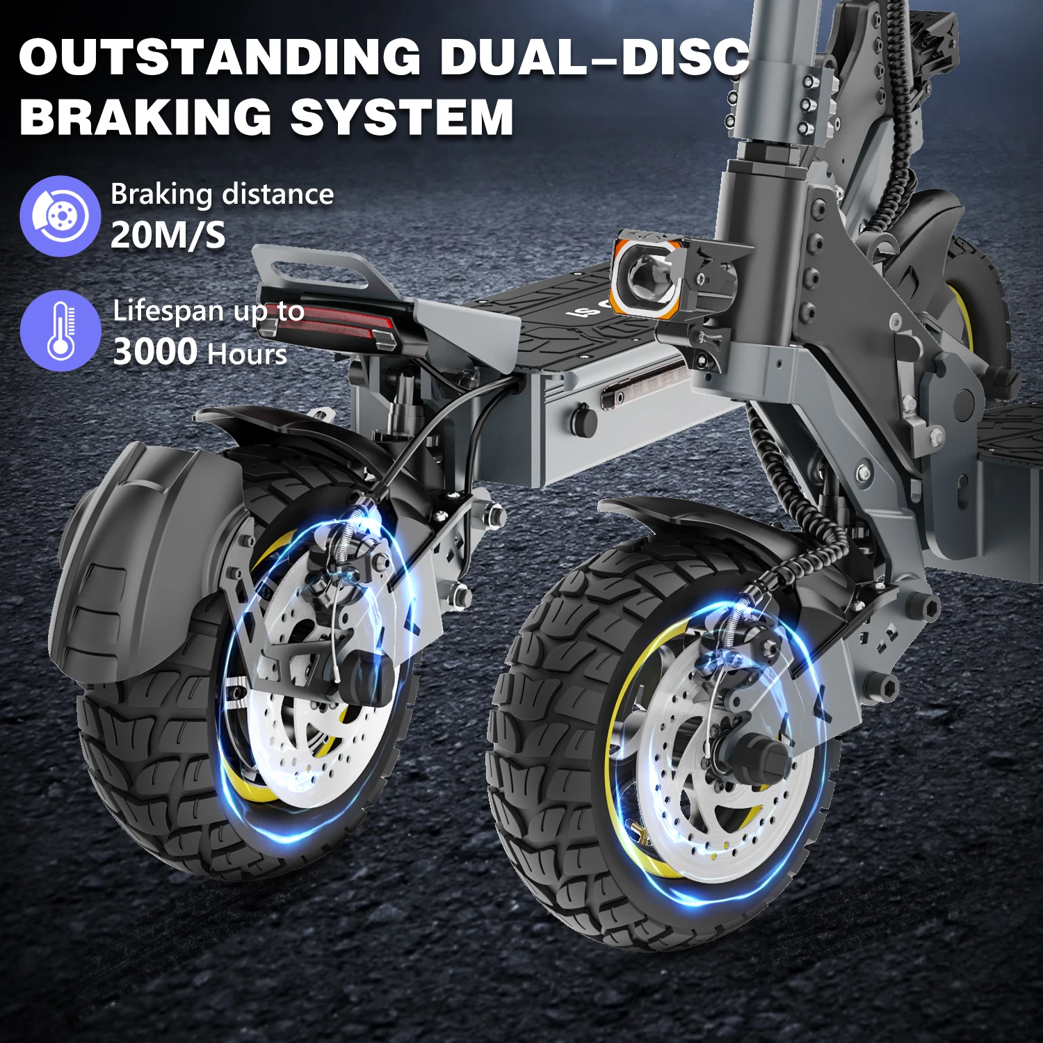 Ienyrid Ie-S1 Electric Scooter for Adult 48V15Ah Battery Auto Cruise Control System 10" Tire