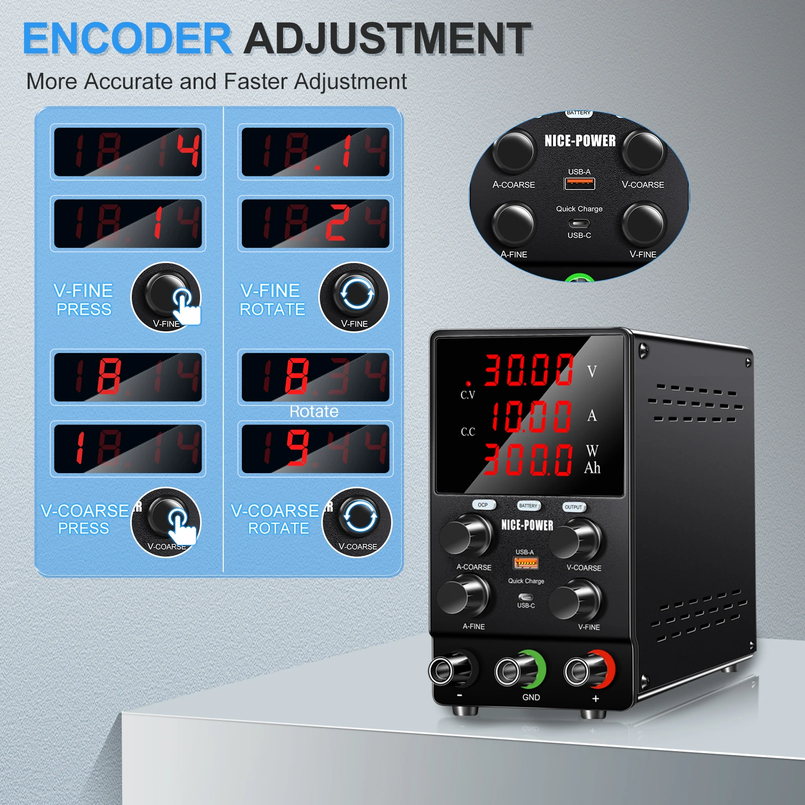 Professional Battery Charging Lab DC Power Supply 30V 60V 120V Adjustable Laboratory OCP OUTPUT 12V 10A Electric Vehicle Charger