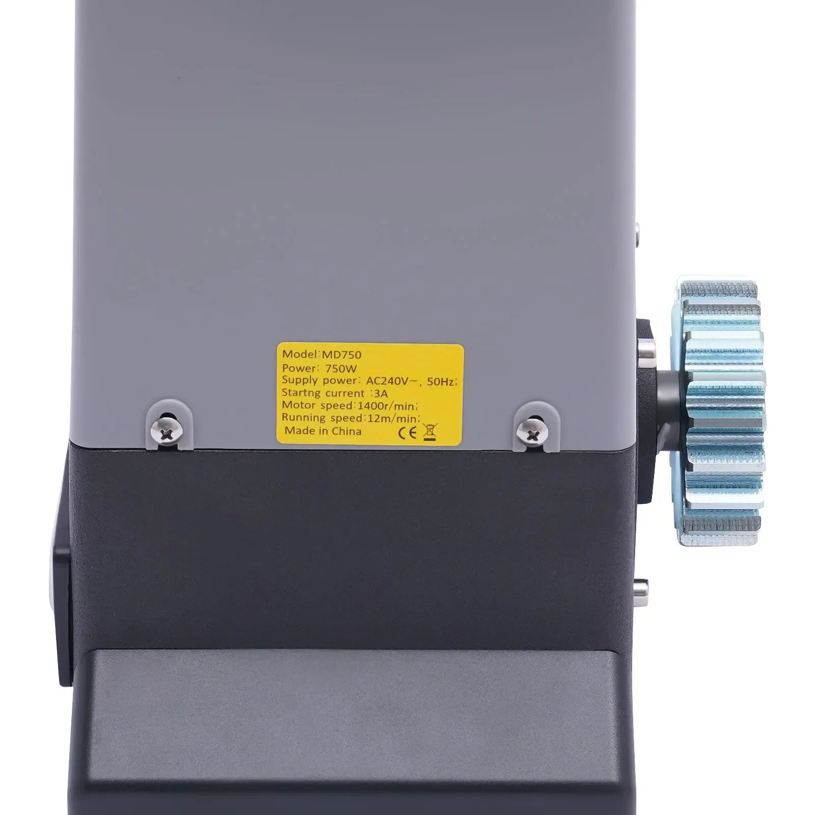 750W 1600KG Automatic Electric Slide Gate Opener Operator Sliding Door Motor with Remote Control & 6m Gear Rack Rail KIT