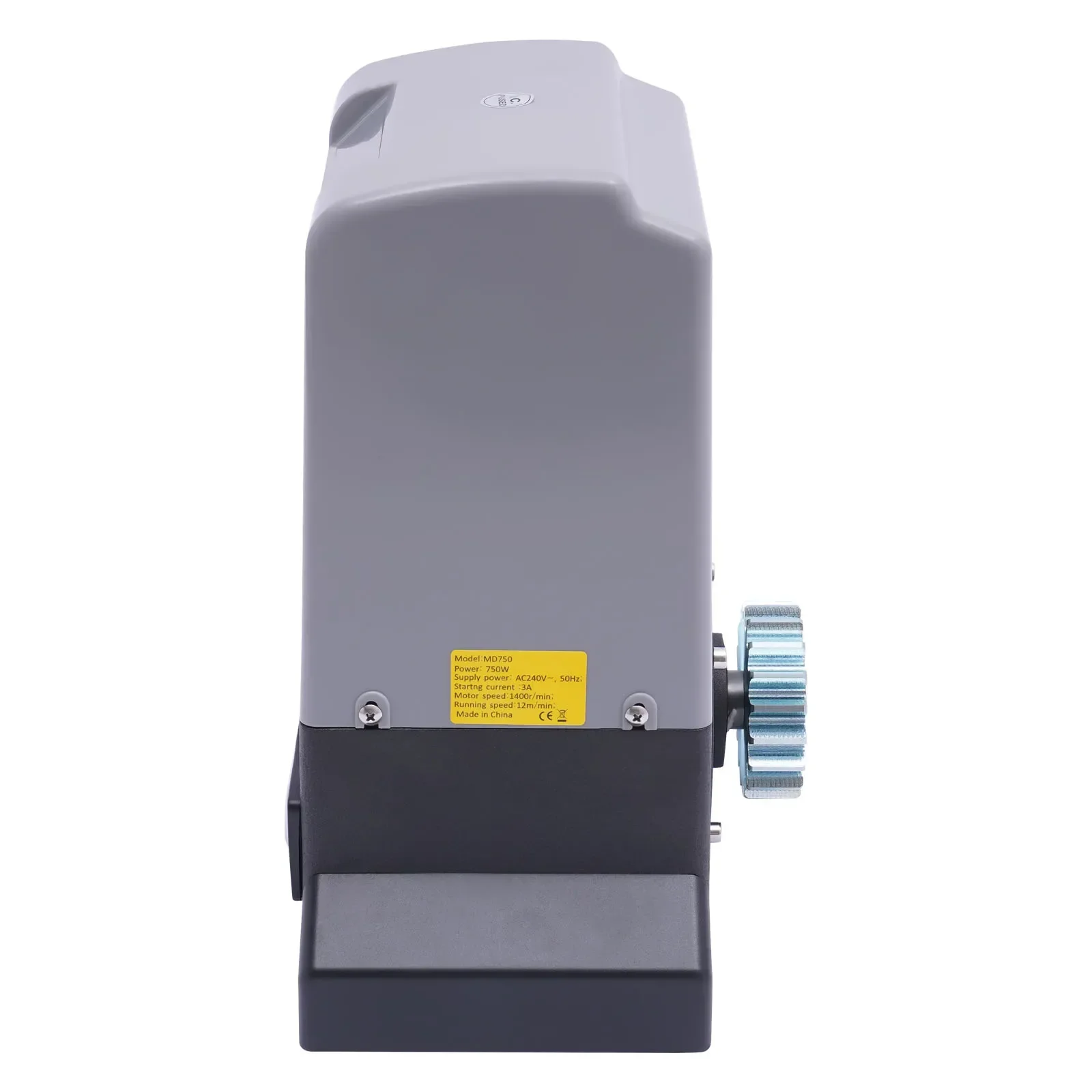 750W 1600KG Automatic Electric Slide Gate Opener Operator Sliding Door Motor with Remote Control & 6m Gear Rack Rail KIT