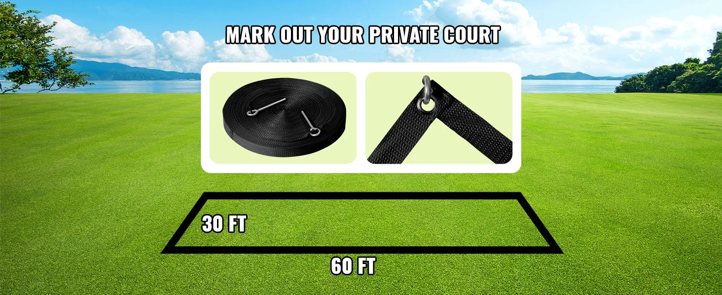 SucceBuy Outdoor Volleyball Net System Adjustable Height Steel Poles with PVC Volleyball Pump Carrying Bag for Beach Lawn