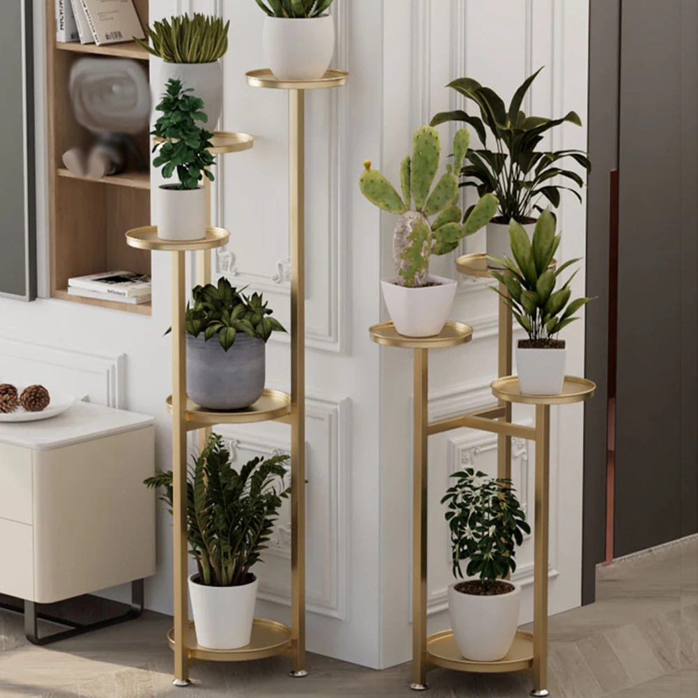 Plant Stand Indoor Multi-Layer Plant Stands with Anti-slip Feet Corner Tiered Tall Planter Holder Shelf For Indoor Home Office