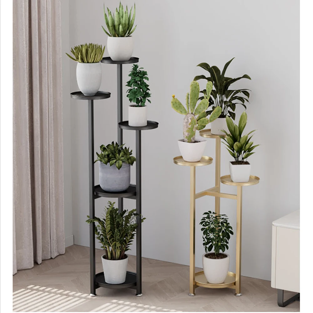 Plant Stand Indoor Multi-Layer Plant Stands with Anti-slip Feet Corner Tiered Tall Planter Holder Shelf For Indoor Home Office