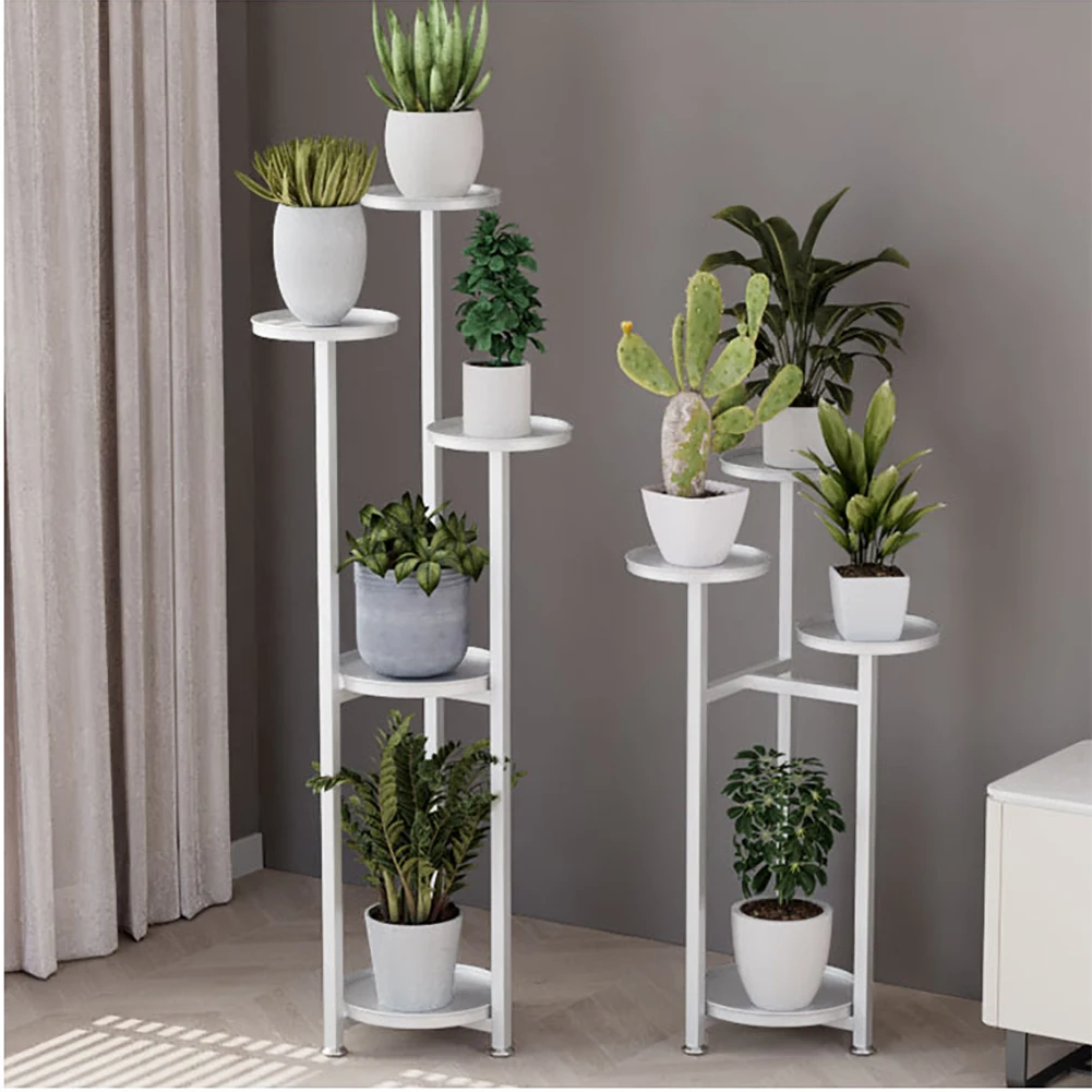 Plant Stand Indoor Multi-Layer Plant Stands with Anti-slip Feet Corner Tiered Tall Planter Holder Shelf For Indoor Home Office
