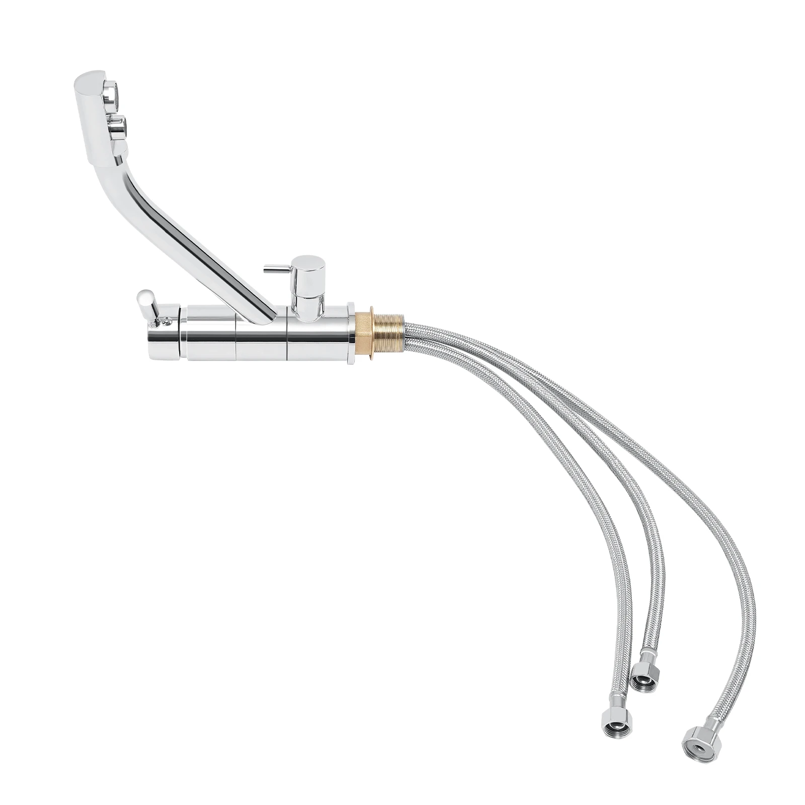 304 Stainless Steel Sink Double Open Hot and Cold Rotating Multi-function Washbasin Faucet