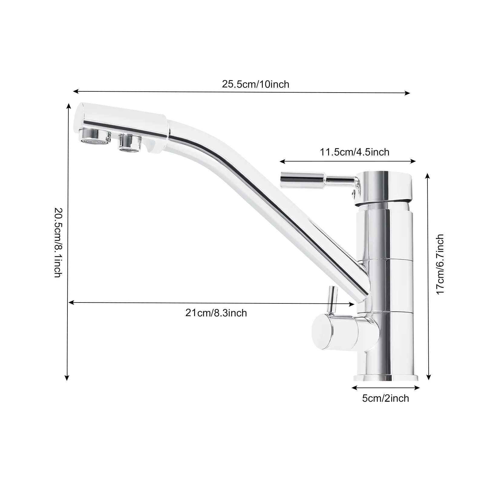 304 Stainless Steel Sink Double Open Hot and Cold Rotating Multi-function Washbasin Faucet