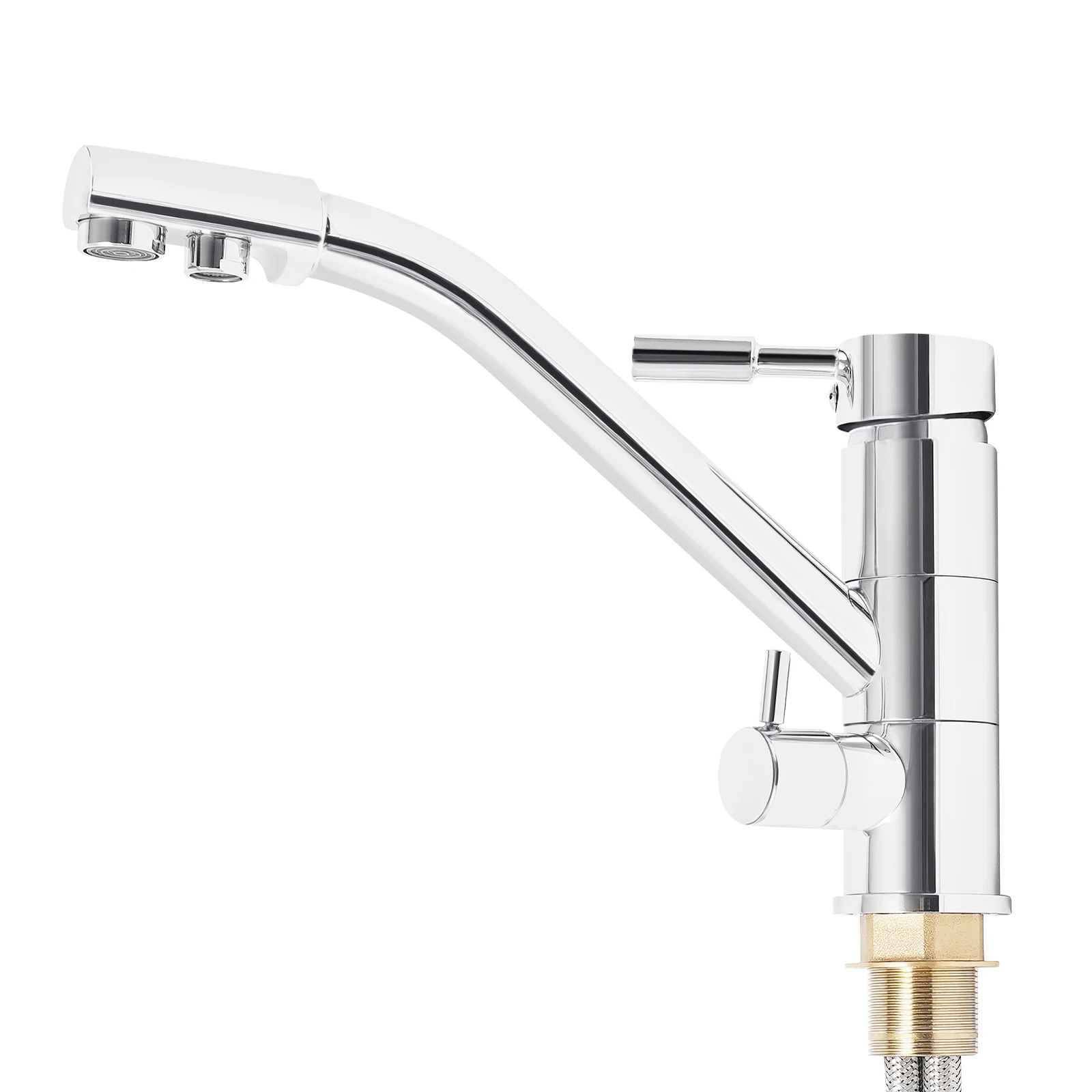 304 Stainless Steel Sink Double Open Hot and Cold Rotating Multi-function Washbasin Faucet
