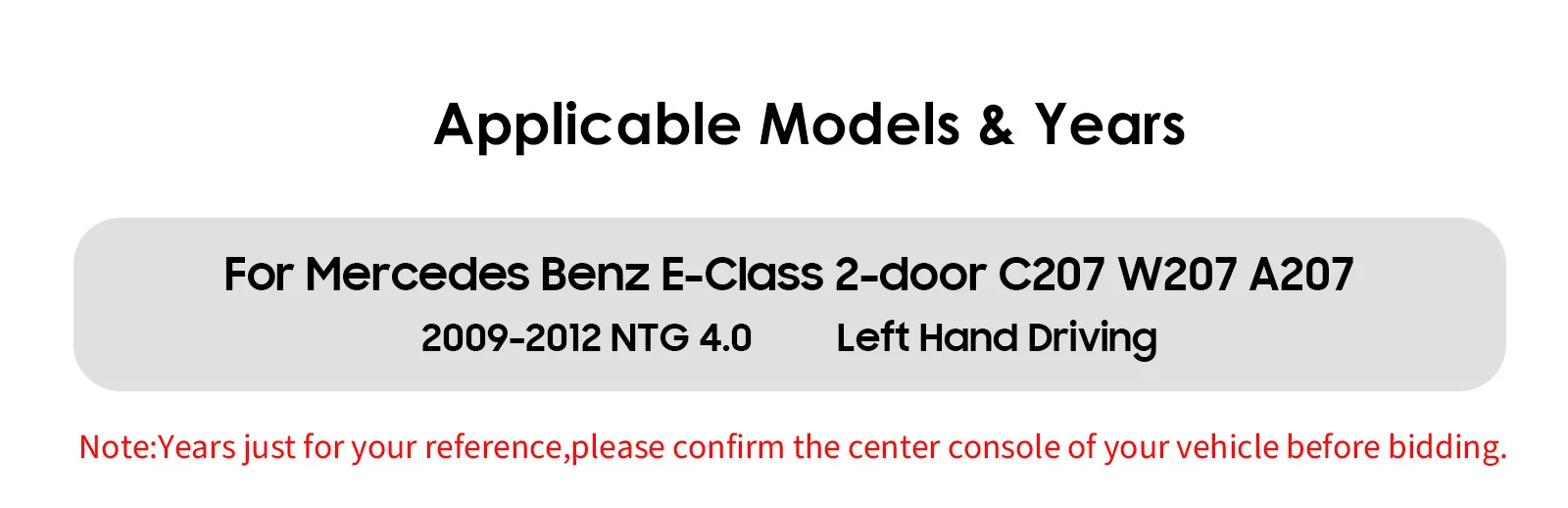 10.25"Carplay Android 13 Auto Car radio For Mercedes Benz E-Class C207 W207 A207 NTG 4.0 4.5 5.0 2-Door car intelligent system