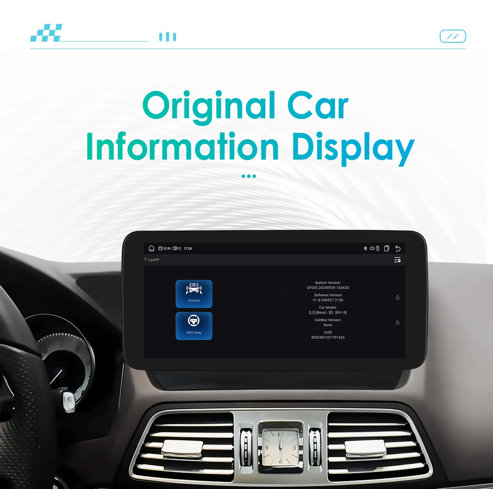 10.25"Carplay Android 13 Auto Car radio For Mercedes Benz E-Class C207 W207 A207 NTG 4.0 4.5 5.0 2-Door car intelligent system