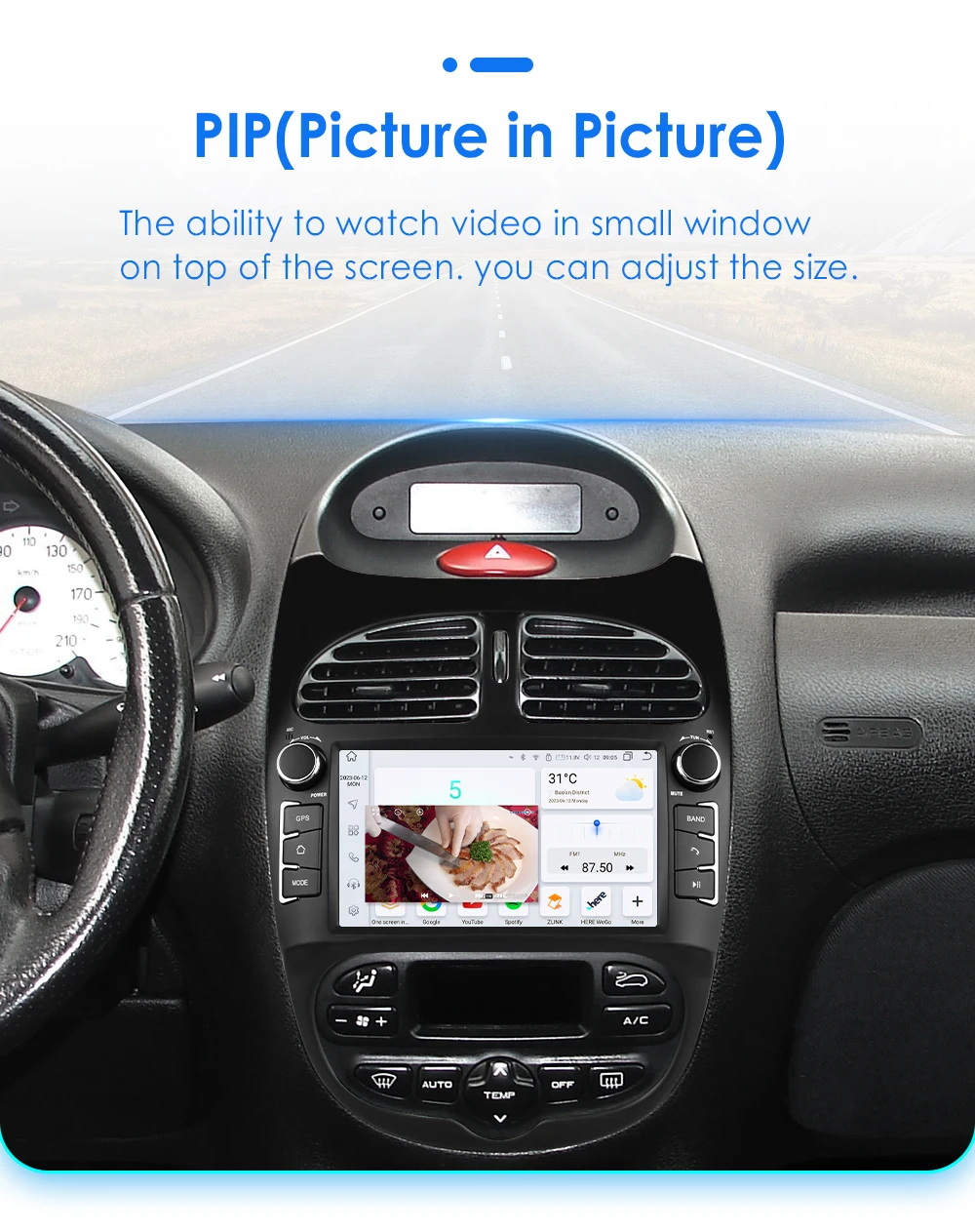 Wireless Carplay Android13 Car Radio For PEUGEOT 206 206CC 206SW 2000-2008 Car Multimedia Player GPS 2Din Autoradio 4G-LET 7862