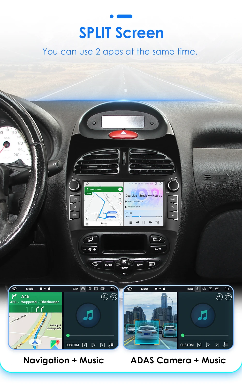 Wireless Carplay Android13 Car Radio For PEUGEOT 206 206CC 206SW 2000-2008 Car Multimedia Player GPS 2Din Autoradio 4G-LET 7862