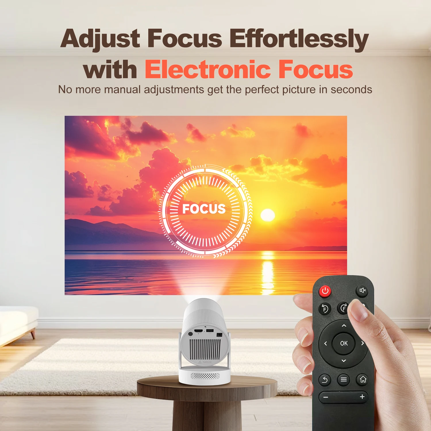 Magcubic Camping Projector 4K HY300Ultra Portable Projector Speaker 300ANSI Outdoor BT5.4 For Theater Movie