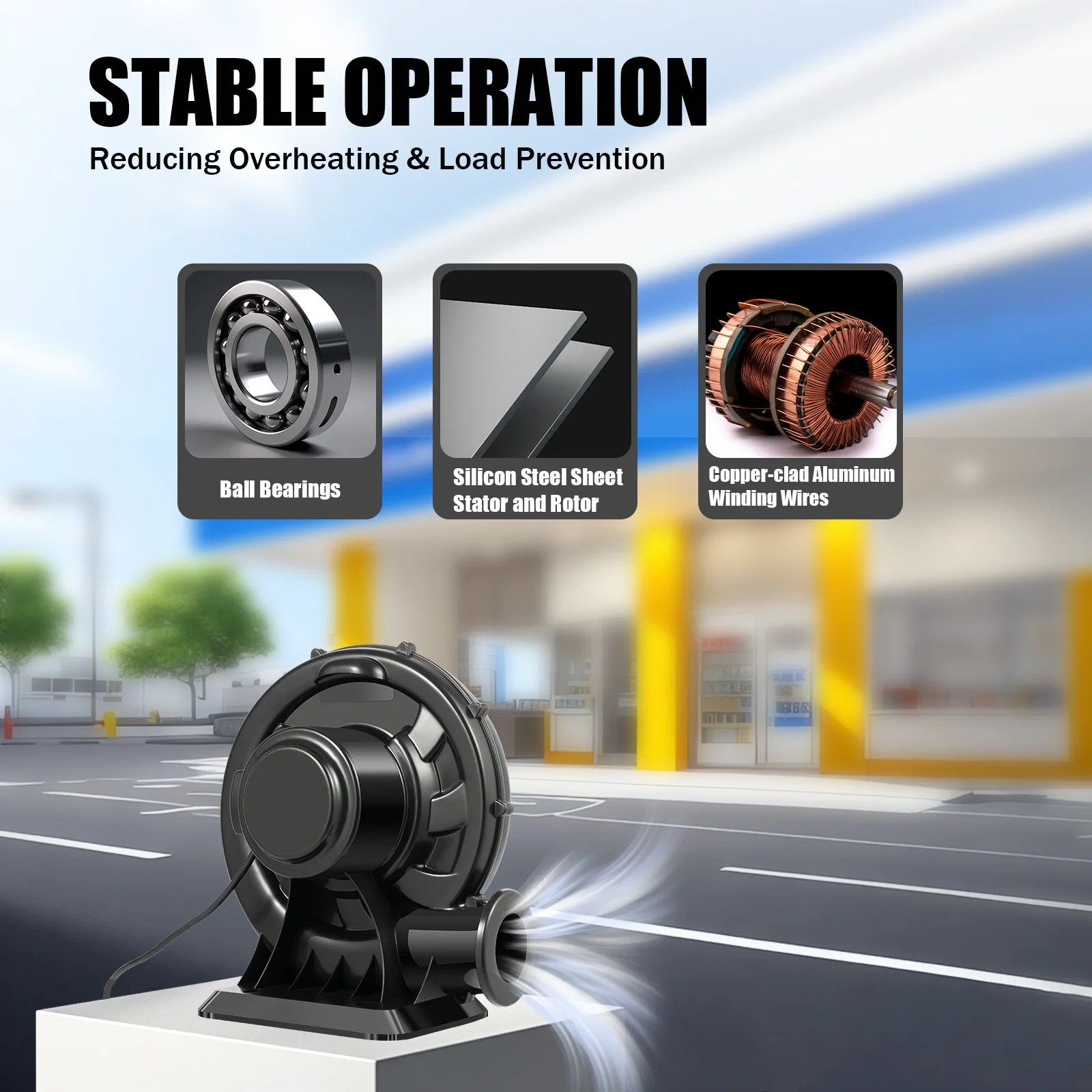 Inflatable Bouncy Castle Blower| Electric Air Blower| Continuous Pump Fan Blower| 370W