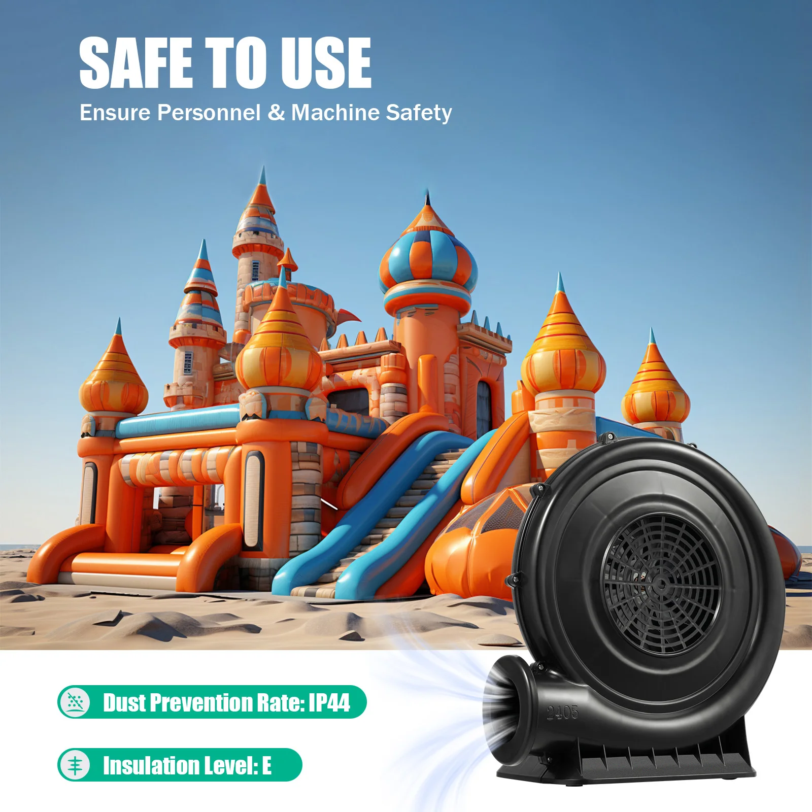 Inflatable Bouncy Castle Blower| Electric Air Blower| Continuous Pump Fan Blower| 370W
