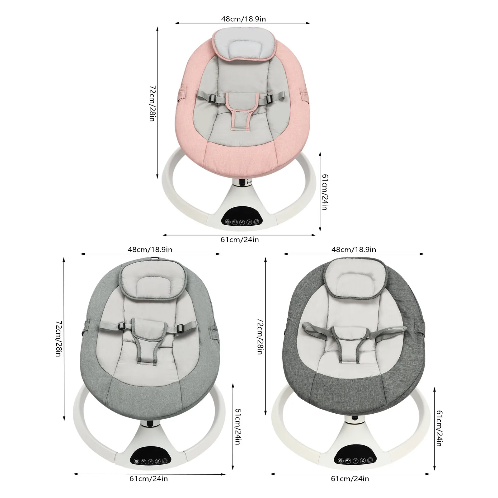 Electric Baby Swing for Baby Calm Chair Rocking Chair with Bluetooth Music Remote Control Children Bed 5m Range Remote Control