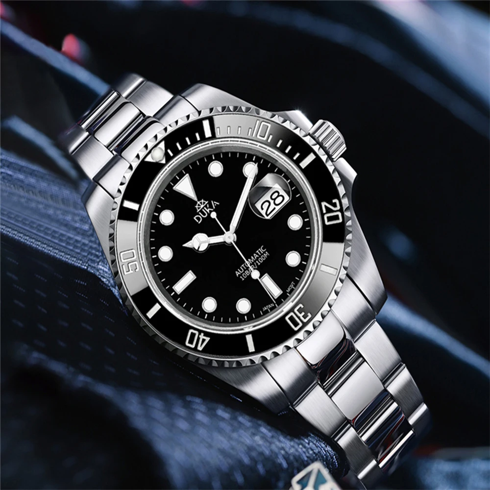 DUKA 2025 New Diving Men's Watches Luxury Men Mechanical Wristwatch NH35 Automatic Watch For Men Sapphire Luminous Ceramic Bezel