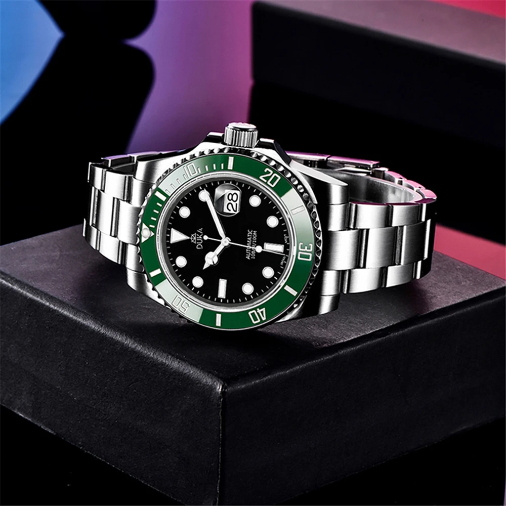 DUKA 2025 New Diving Men's Watches Luxury Men Mechanical Wristwatch NH35 Automatic Watch For Men Sapphire Luminous Ceramic Bezel