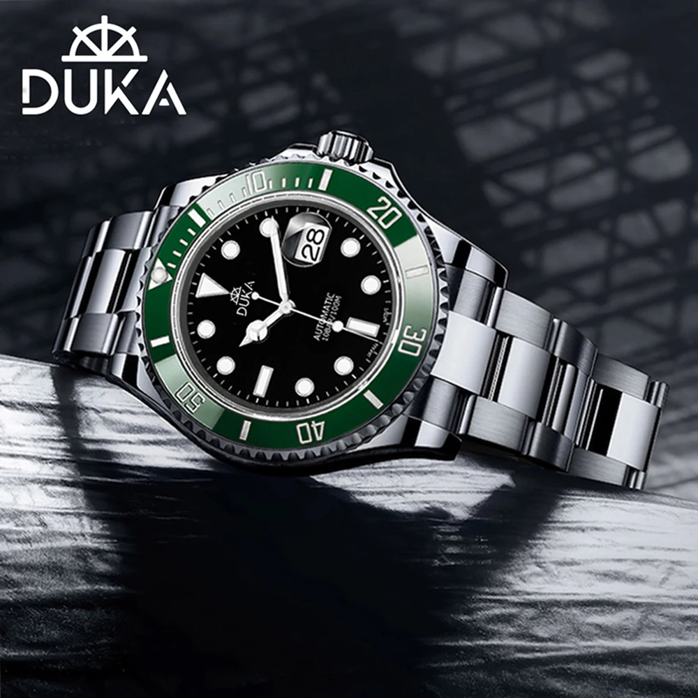 DUKA 2025 New Diving Men's Watches Luxury Men Mechanical Wristwatch NH35 Automatic Watch For Men Sapphire Luminous Ceramic Bezel