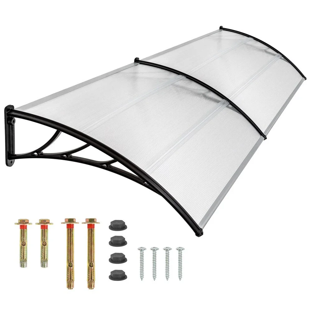 Transparent Lectern Canopy For Front Door Canopy 115cm/150cm/200cm x 90 x 24cm Front Door Canopy, Sun Protection Door Canopy