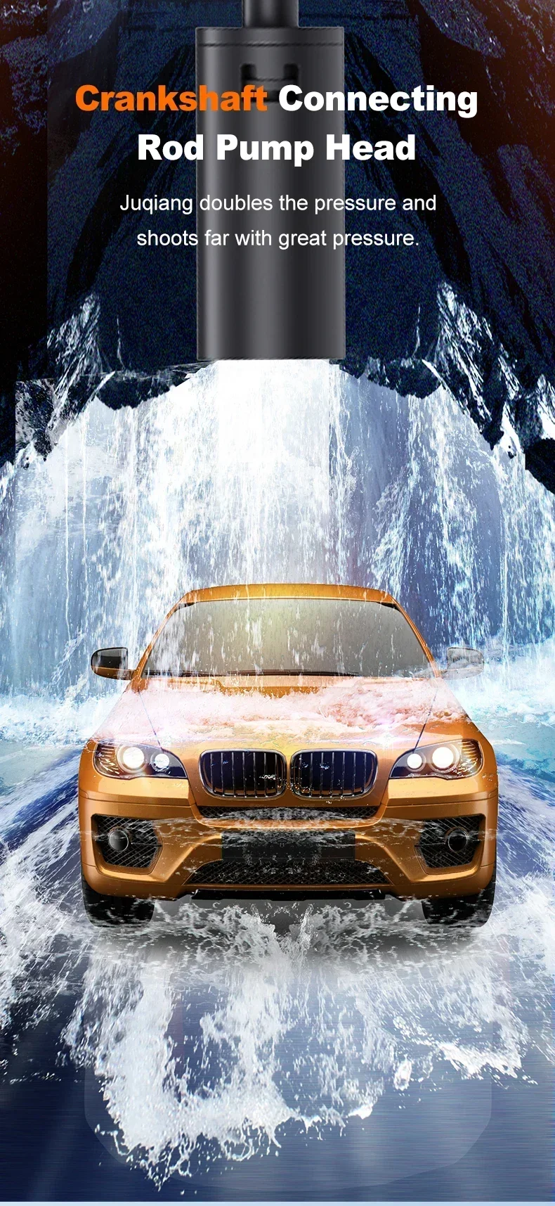 60Bar Cordless High Pressure Wash Washer 20000mAh Gun Auto Clean Foam Generator Water Gun Spray Cleaner Car Washing Machine