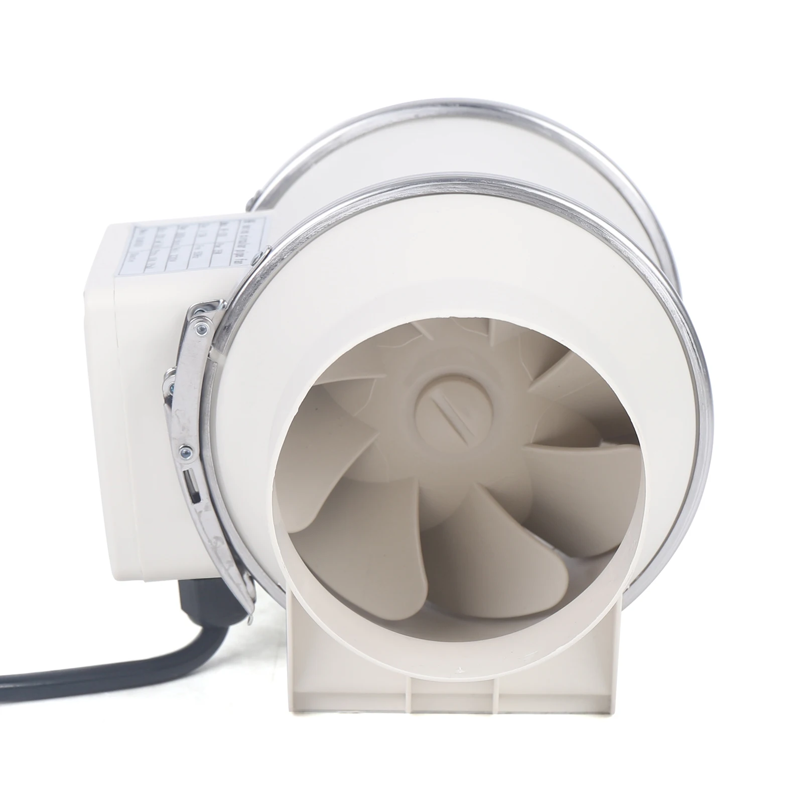 Duct Extractor Fan W/ Powerful Exhaust System 220 m³/h, Ball Bearing Duct Fan for Heating, Cooling and Widely Use