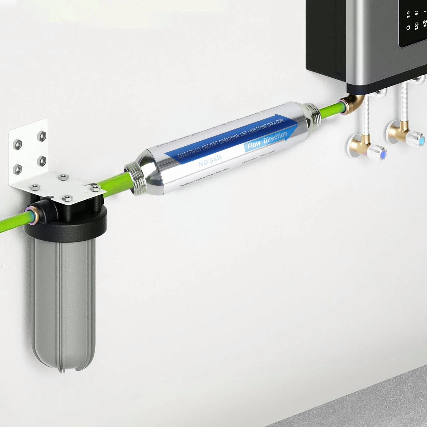 Whole House Water Descaler Scale Inhibition Softener System Machine Anti Limescale Corrosion & Hard Water Softener Machine