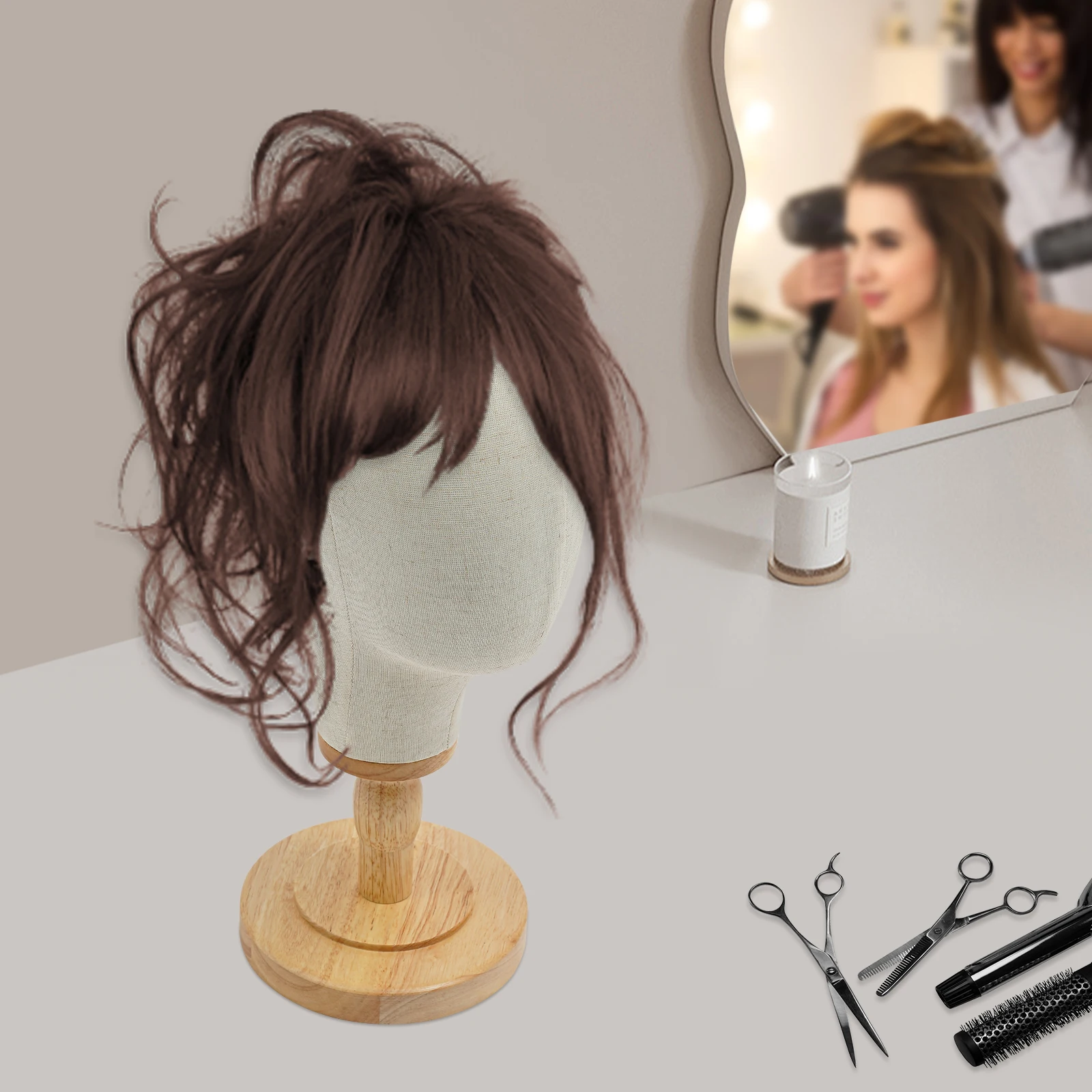 Wig Head Stand Mannequin Head for Hats Model Head for Wigs&Hats Wig Stand Holder
