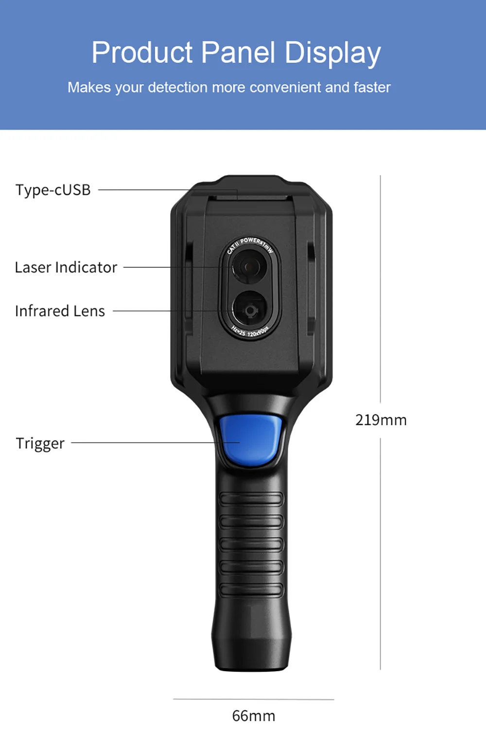 NOYAFA NF-524 Thermal Imager Camera Professional Handheld 120*90 Resolution -10~400℃ 8 Color Palette Save Pictures PC analysis