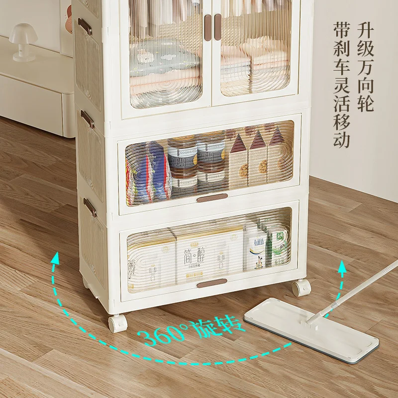 1 Piece Plastic Simple Wardrobe Free Installation Storage Cabinet Wardrobe Multifunctional Dustproof Clothes Storage Cabinet