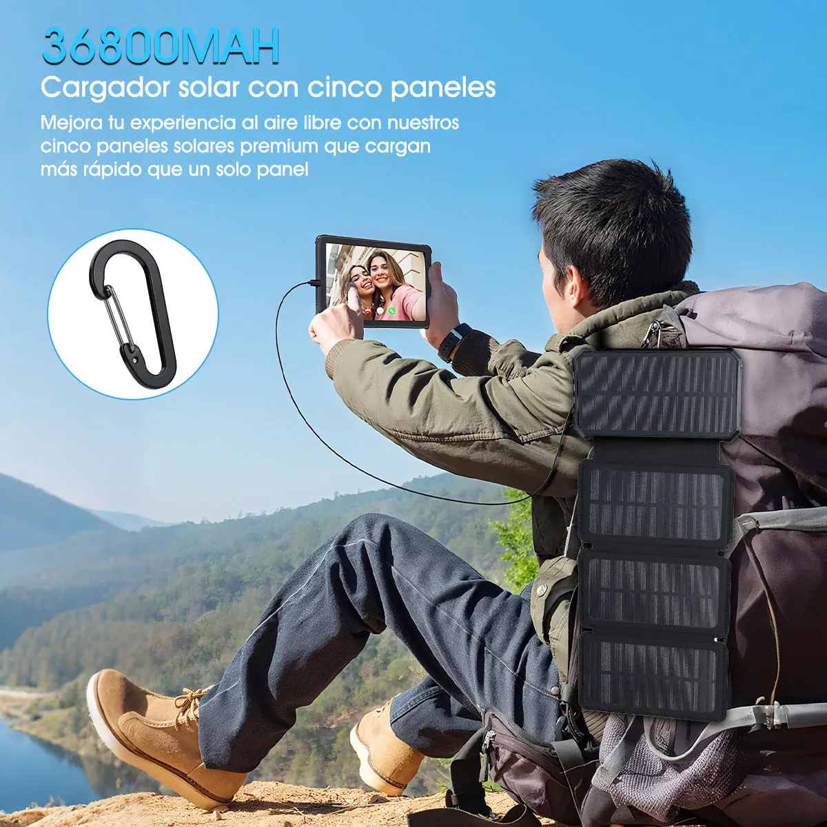 26800mAh Solar Power Bank Fast Wireless Charger Powerbank for iPhone 16 Samsung S24 Huawei Xiaomi PD 18W Fast Charging Powerbank