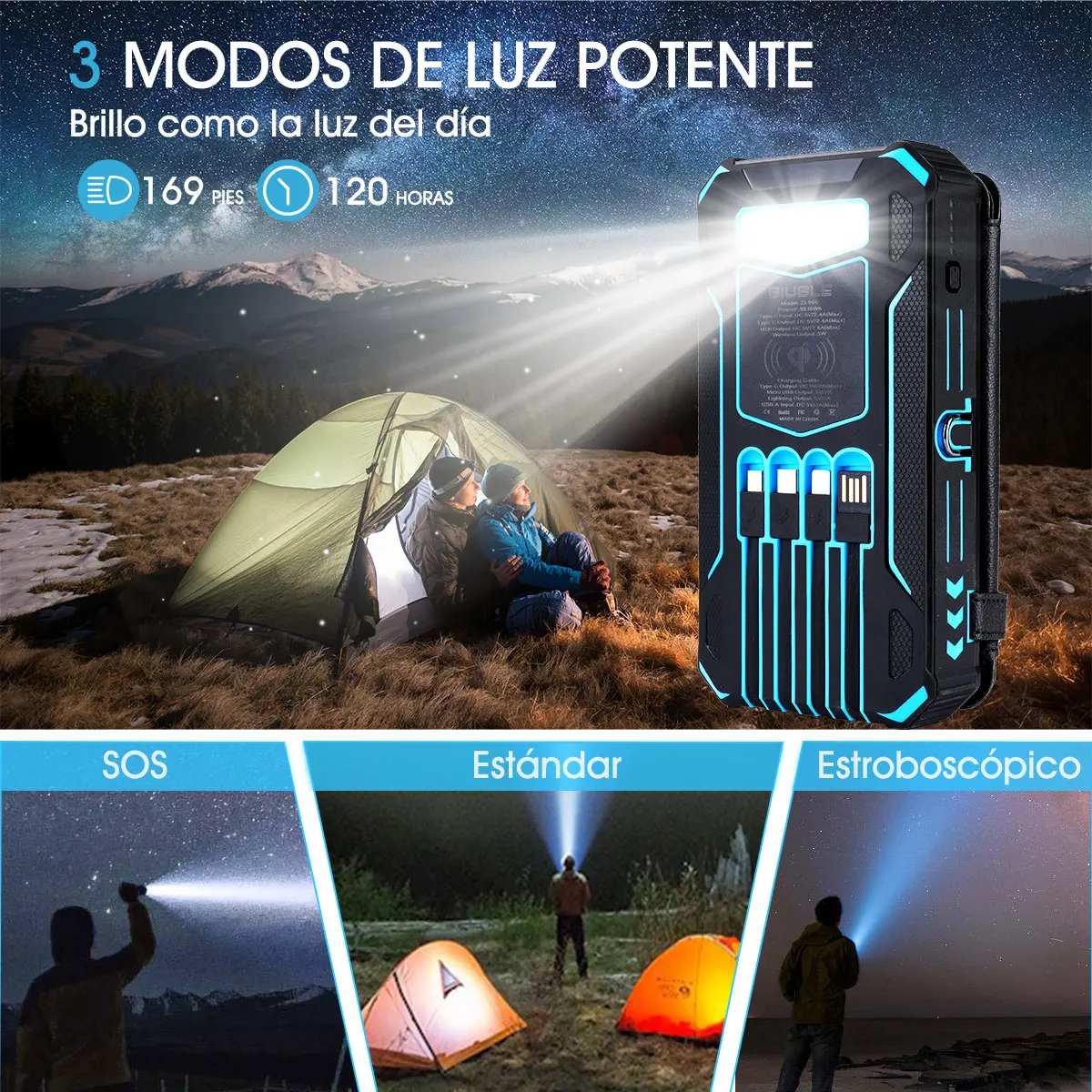 26800mAh Solar Power Bank Fast Wireless Charger Powerbank for iPhone 16 Samsung S24 Huawei Xiaomi PD 18W Fast Charging Powerbank