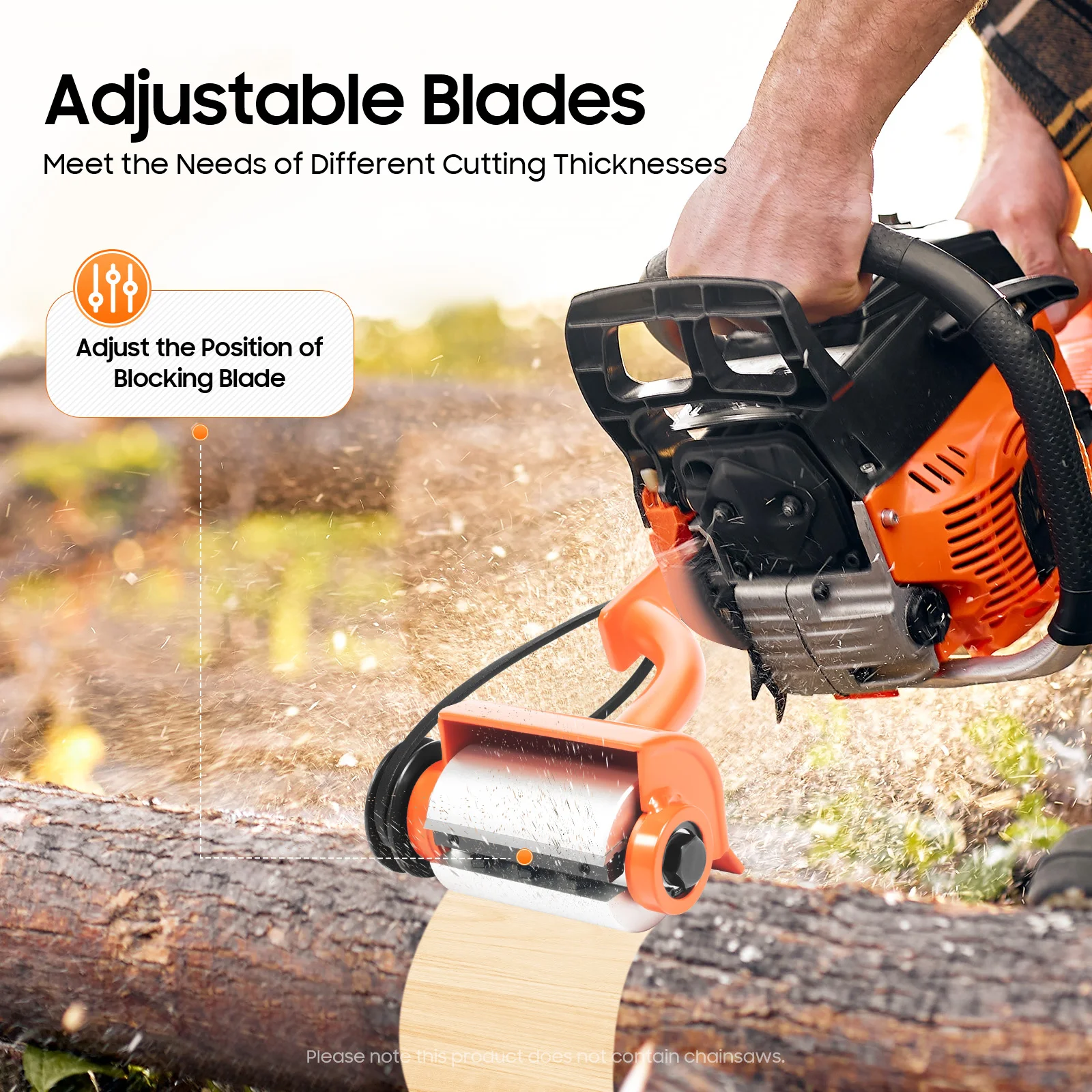 Log Debarker Chainsaw Attachment Wood Debarking Peeler Tool with Grooving Notcher Multi-Use Steel Peeler for Farm Forestry