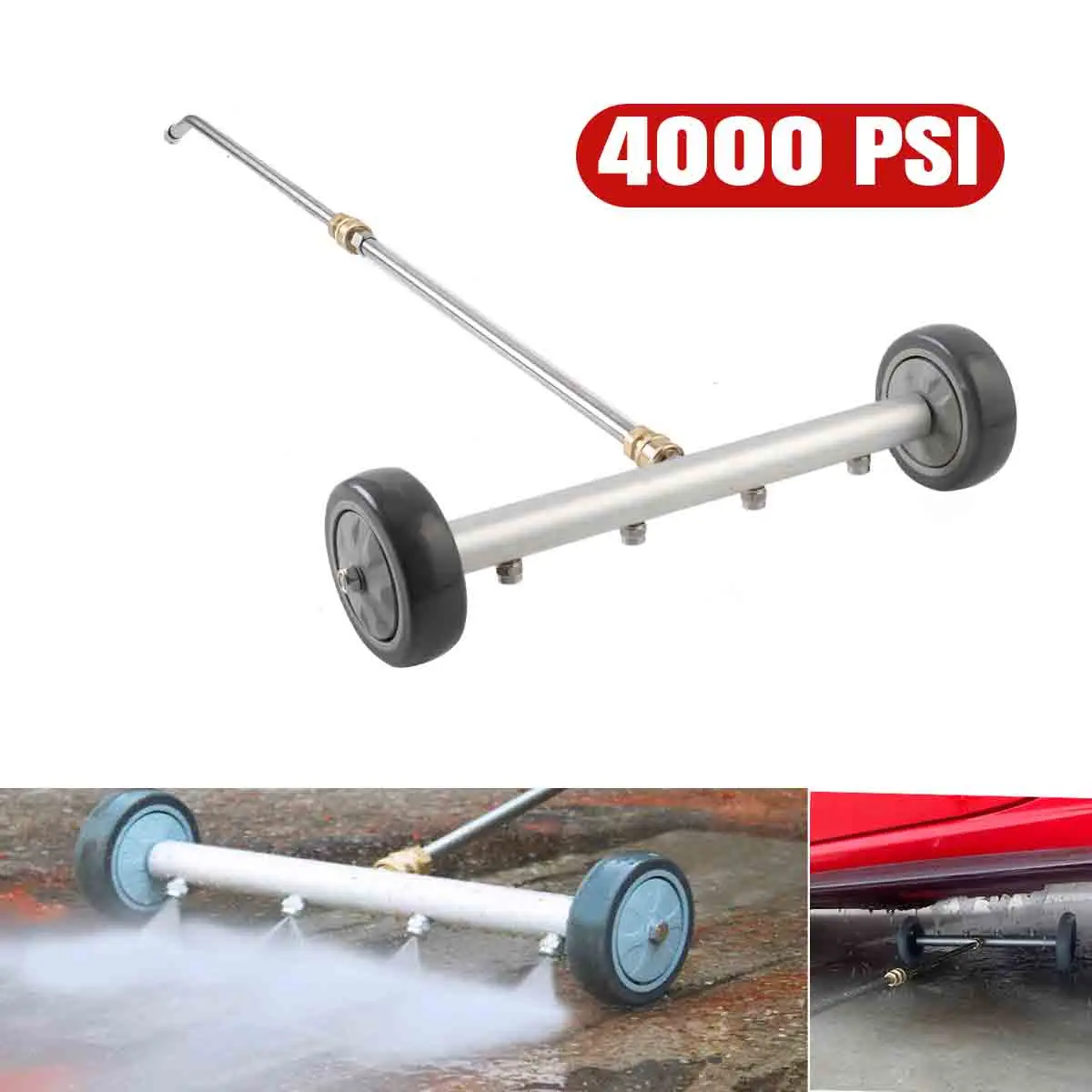 4000 PSI Pressure Washer Cleaner Power Washer Wash The Bottom Under Car Water Broom with Washer Nozzles Car Cleaning Tools
