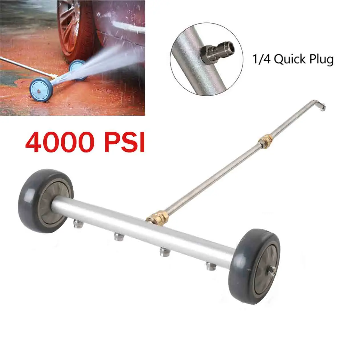 4000 PSI Pressure Washer Cleaner Power Washer Wash The Bottom Under Car Water Broom with Washer Nozzles Car Cleaning Tools