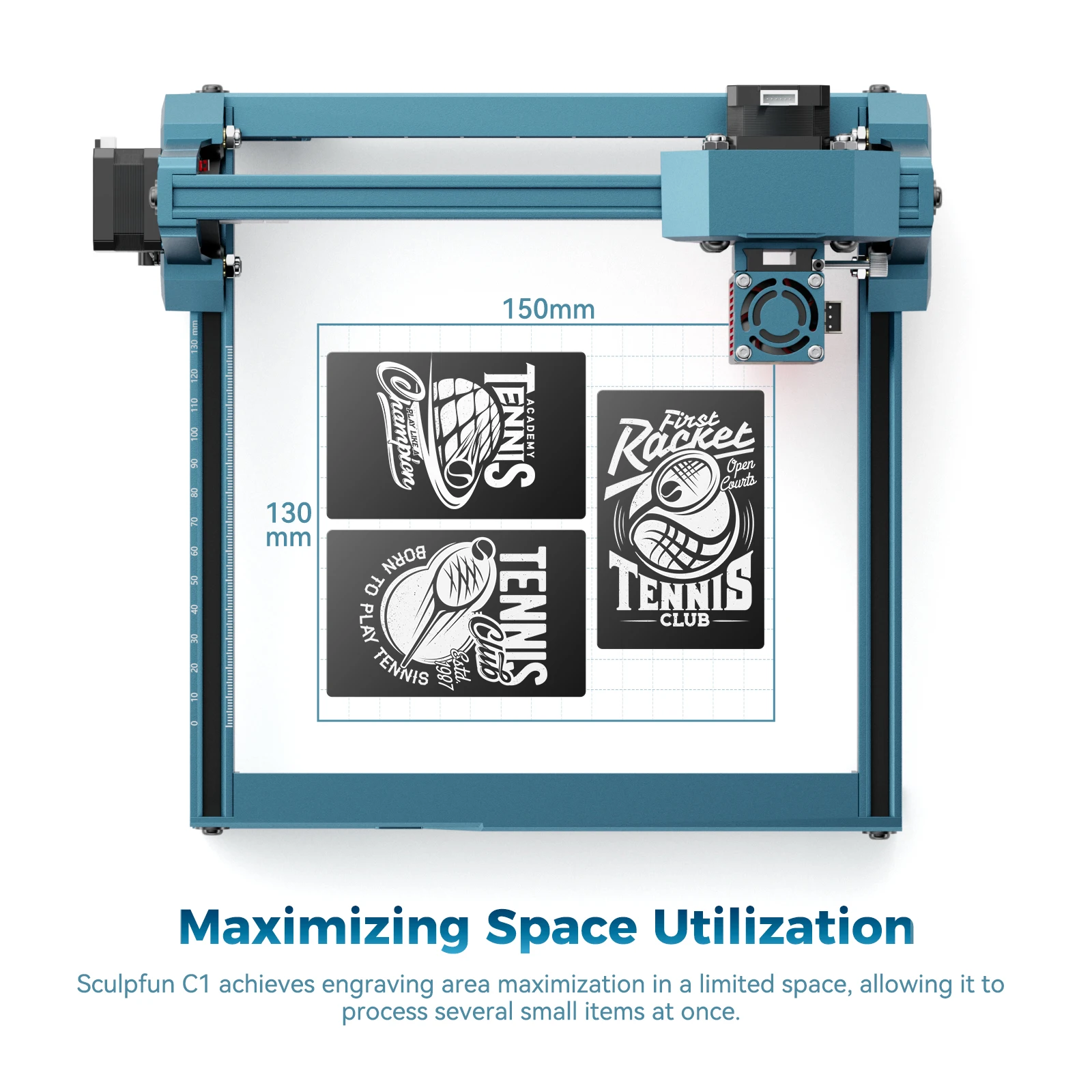 Mini Laser Engraving Machine 3W Laser Engraving Machine, 0.04 mm High Precision Laser Engrave