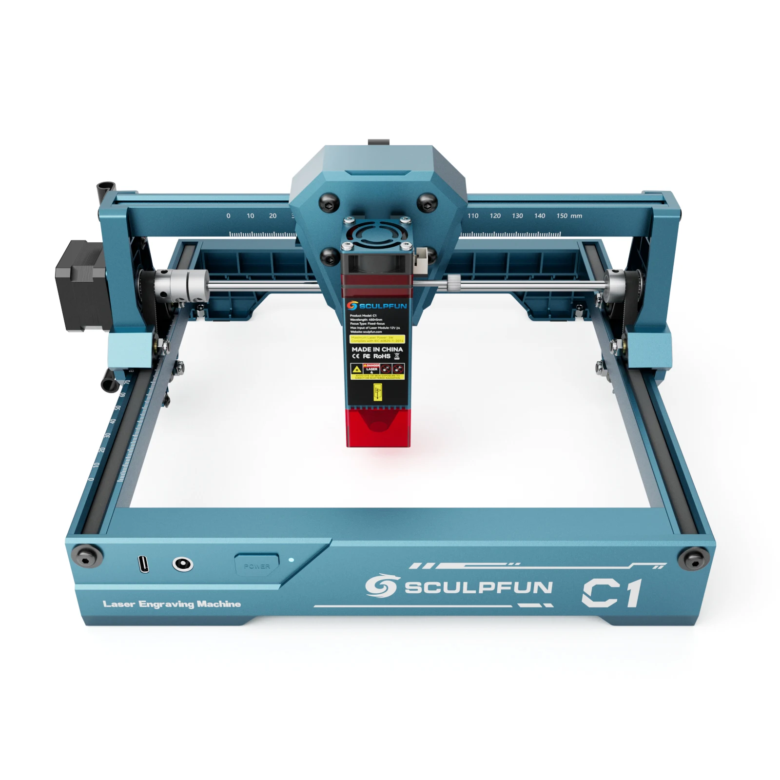 Mini Laser Engraving Machine 3W Laser Engraving Machine, 0.04 mm High Precision Laser Engrave