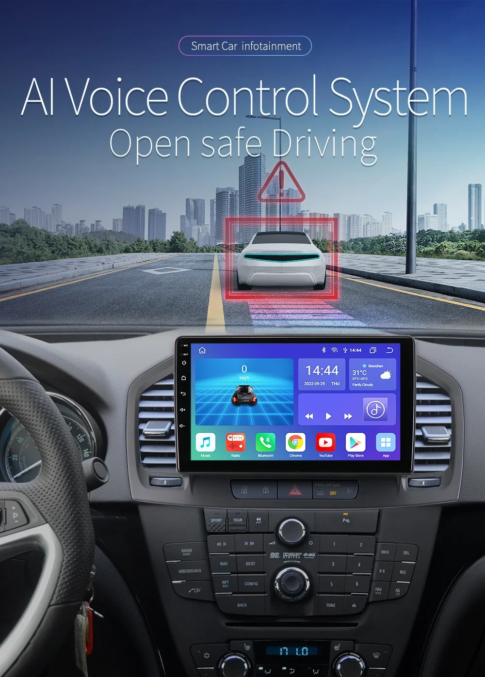 9" Hizpo 2Din CarPlay Android Auto Car Radio for Buick Regal Opel Insignia 2009 - 2013 UIS7862 Multimedia GPS RDS DSP 360 CAM