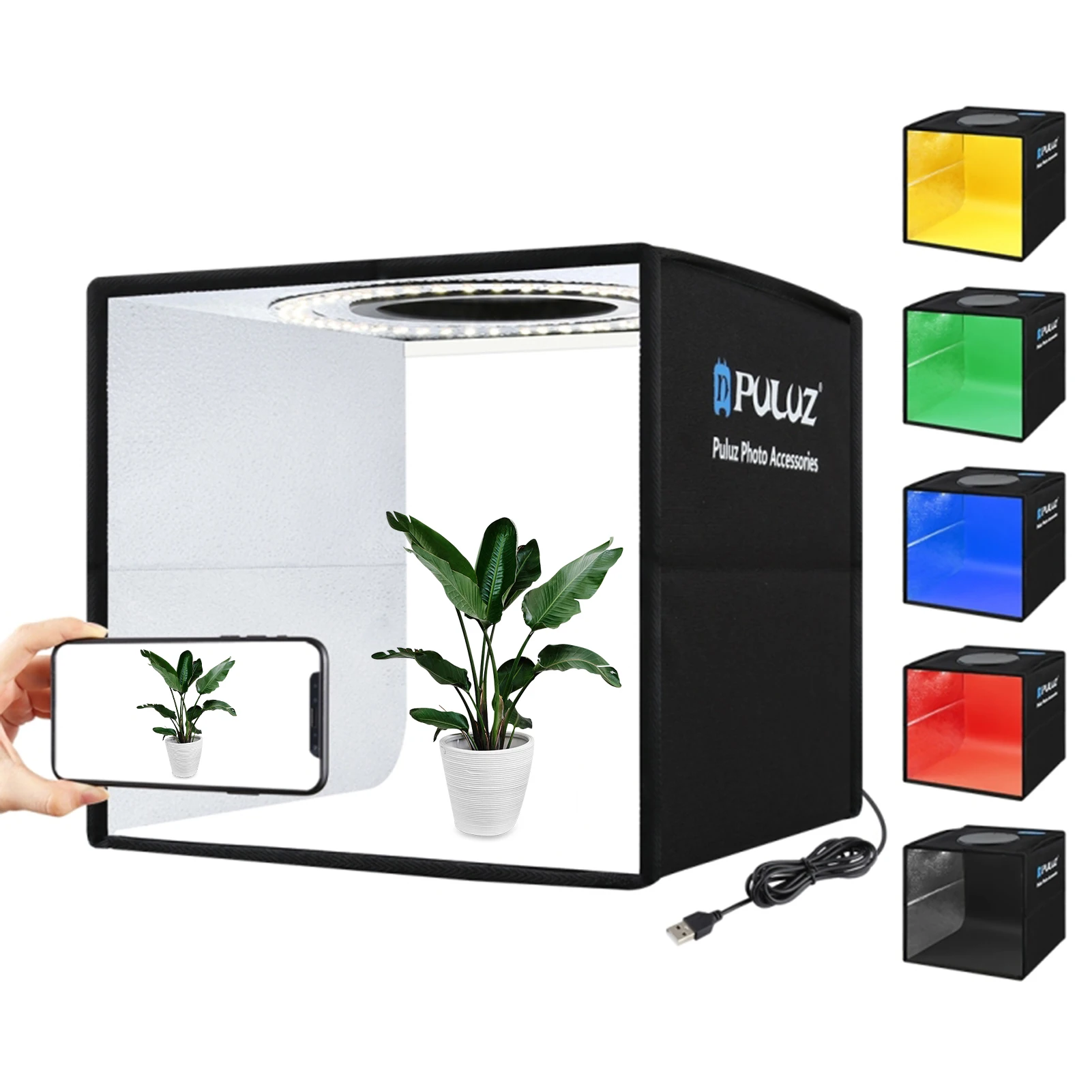 Soft Box Set Portable Folding Photo Lighting Modifier Photography Tent Box with 12 Colors Backdrops Portable Light Box