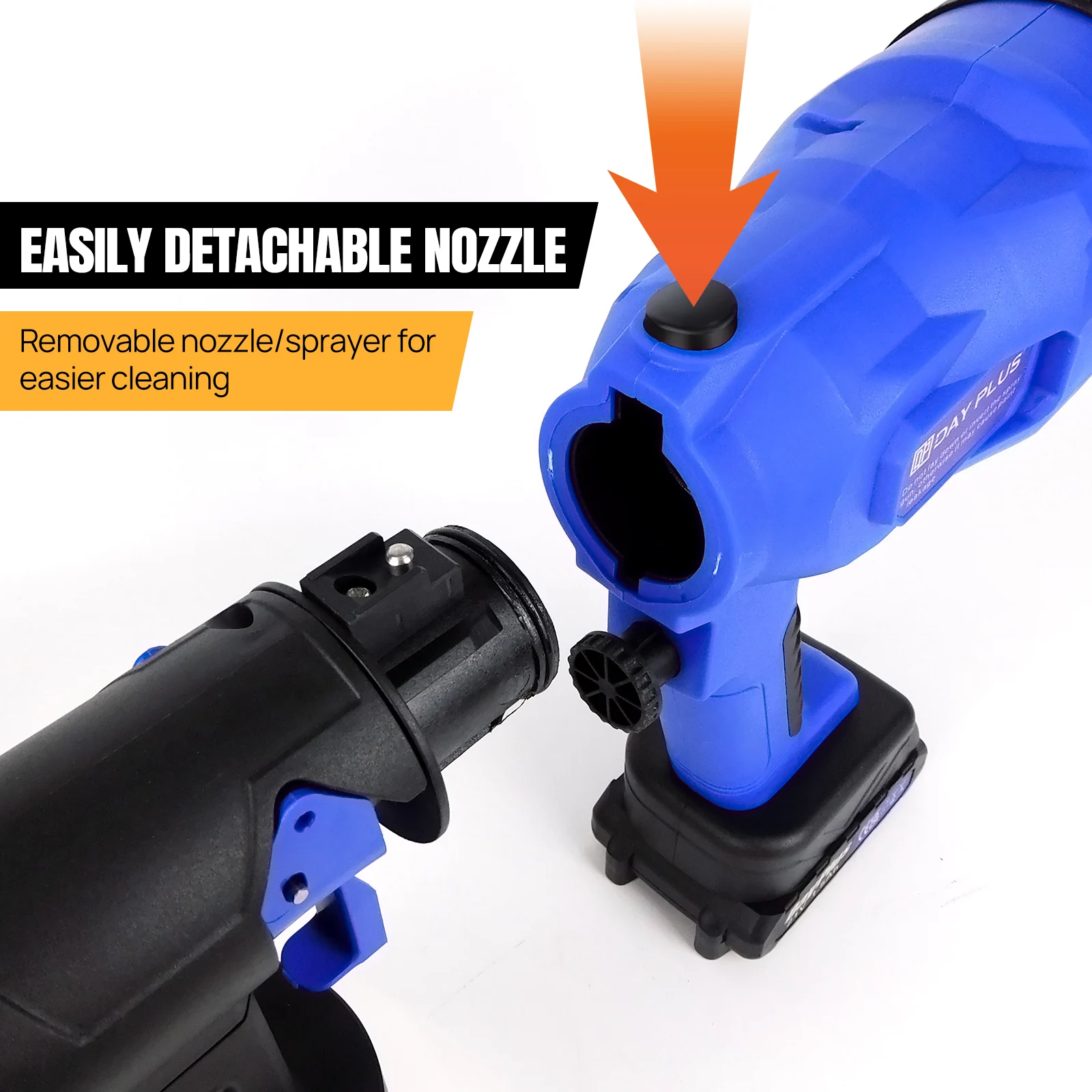 Cordless Paint Sprayer 1500mAh Li-ion Battery with 1000ML Detachable Tank, 3 Spray Patterns Spray Gun, 4 Various Copper Nozzle