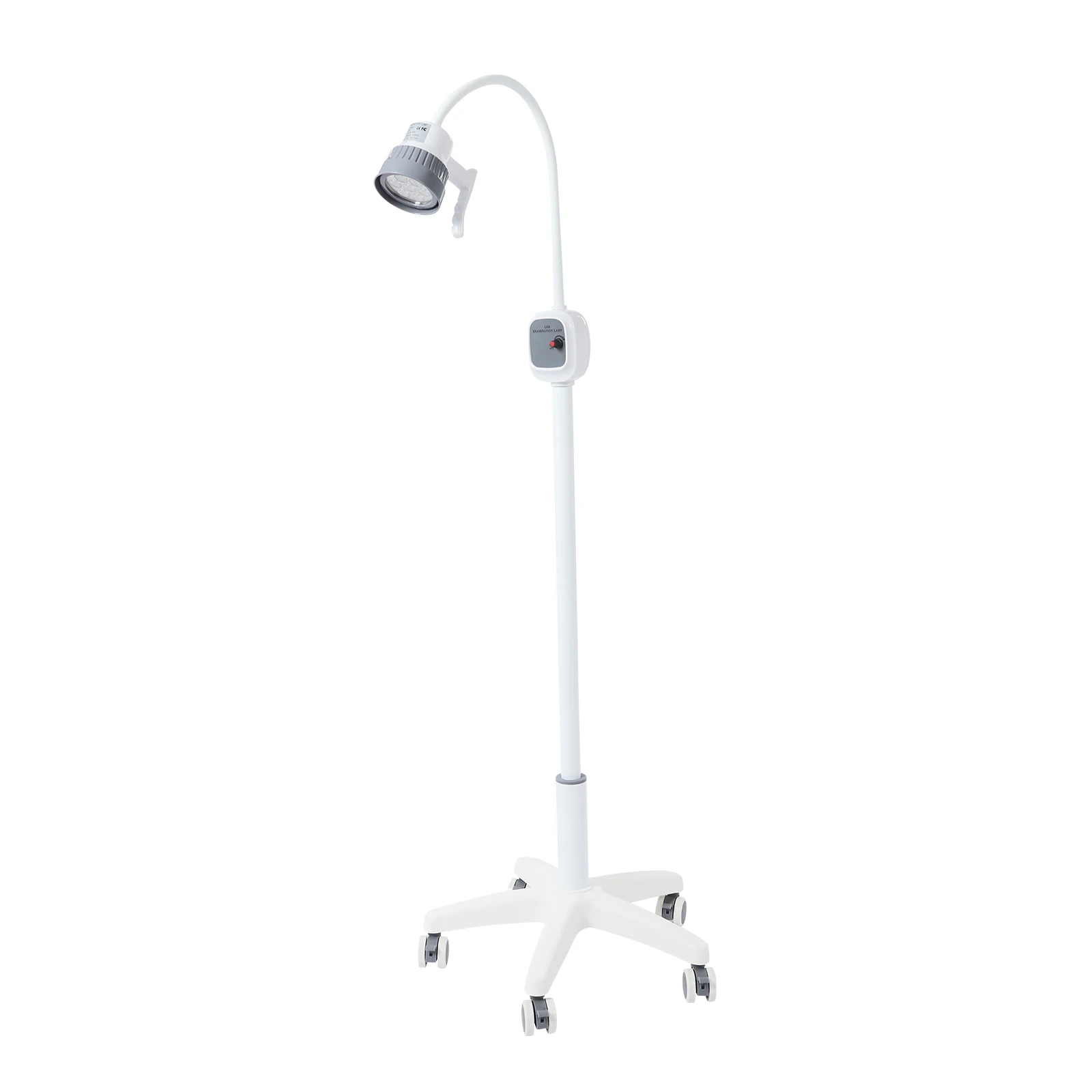 12W Dimmable Examination Lamp Surgical Examination Light 7500Lux LED with 5-Wheel Brake Base for Medical/Dental
