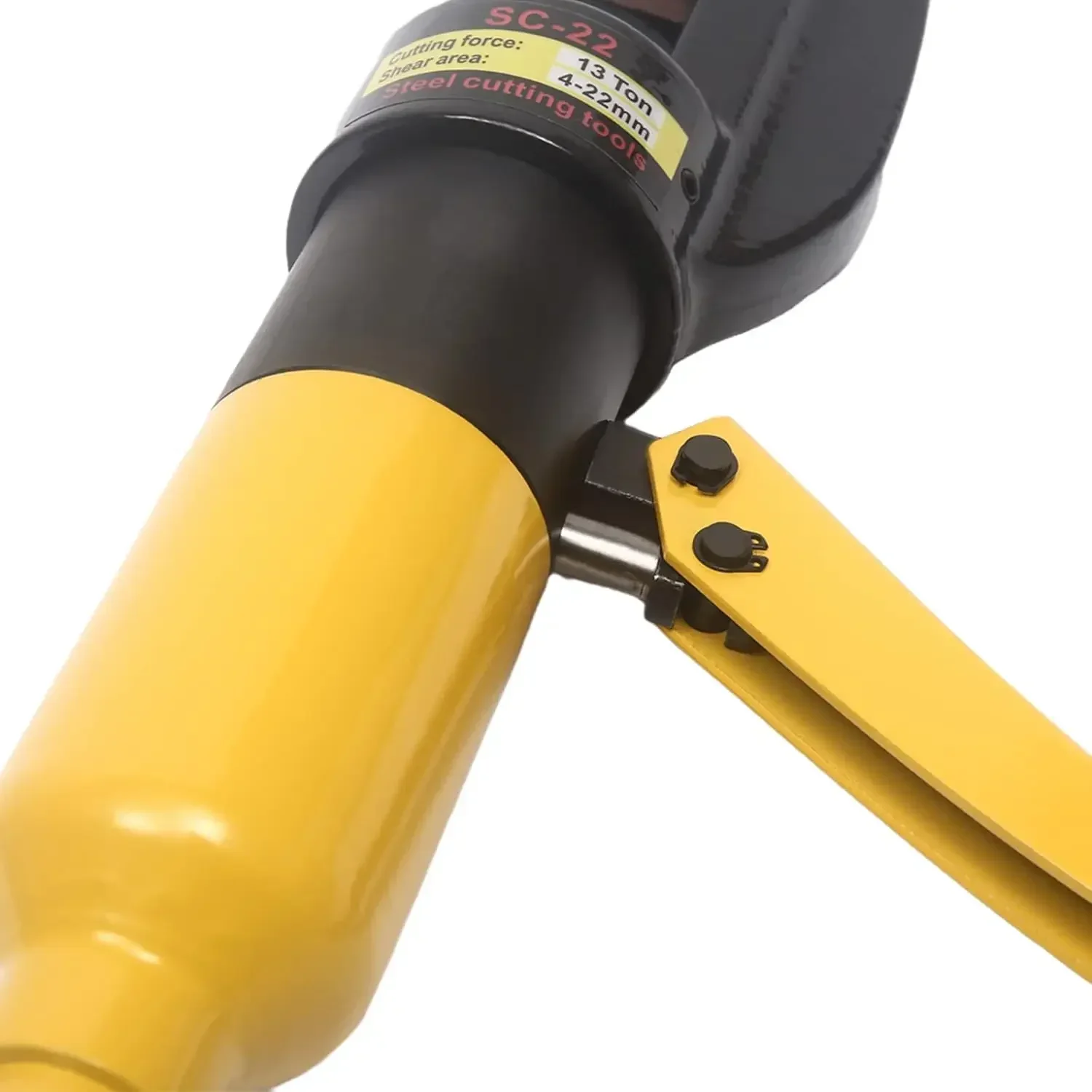 12T Portable Hydraulic Rebar Cutter Steel Bolt Cutting Professional Cutting Tool Hydraulic Rebar Cutter Tool, With Box Yellow