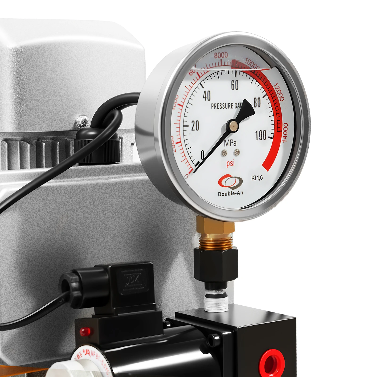 750W 70MPa Electric Hydraulic Pump 10000 PSI Pedal Solenoid Valve Control Adjustable Hydraulic Oil Station High Pressure Pump