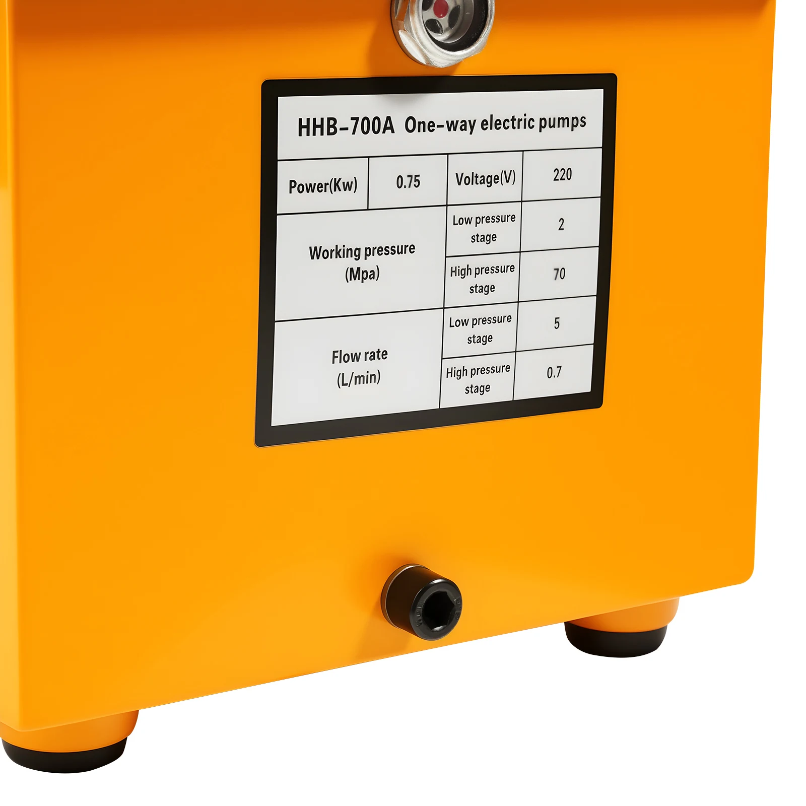 750W 70MPa Electric Hydraulic Pump 10000 PSI Pedal Solenoid Valve Control Adjustable Hydraulic Oil Station High Pressure Pump