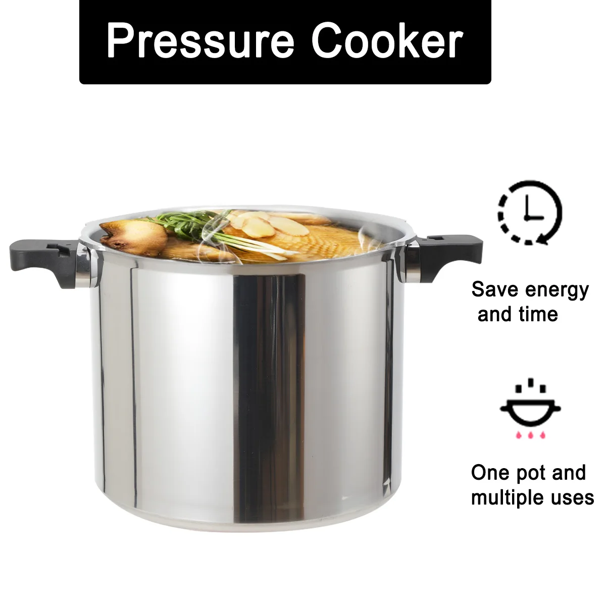 22L 90Kpa Aluminum Alloy Explosion-Proof Pressure Cooker Modern Pressure Pot with Lid 32cm Kitchen Cooking Appliance