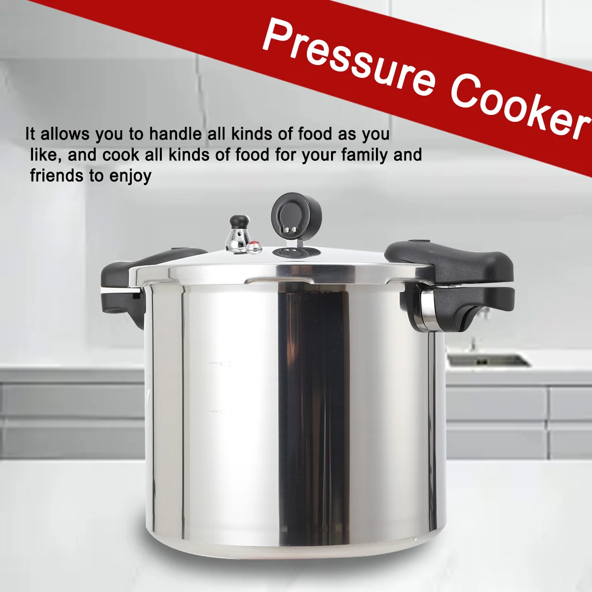 22L 90Kpa Aluminum Alloy Explosion-Proof Pressure Cooker Modern Pressure Pot with Lid 32cm Kitchen Cooking Appliance